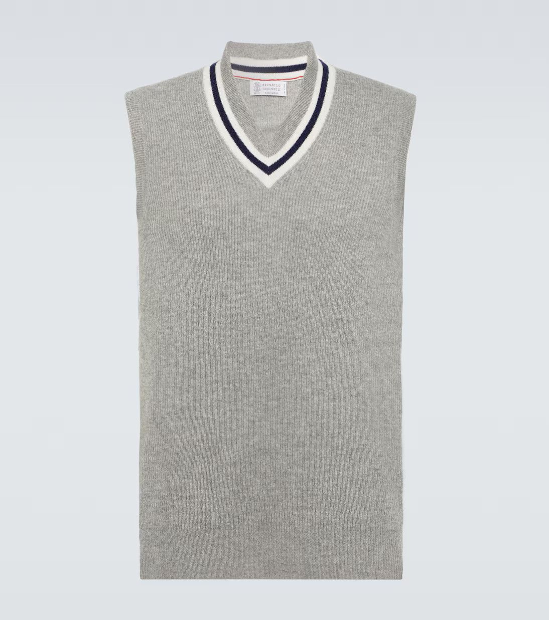 o1w1db10924 Cashmere Knitted Vest in Grey