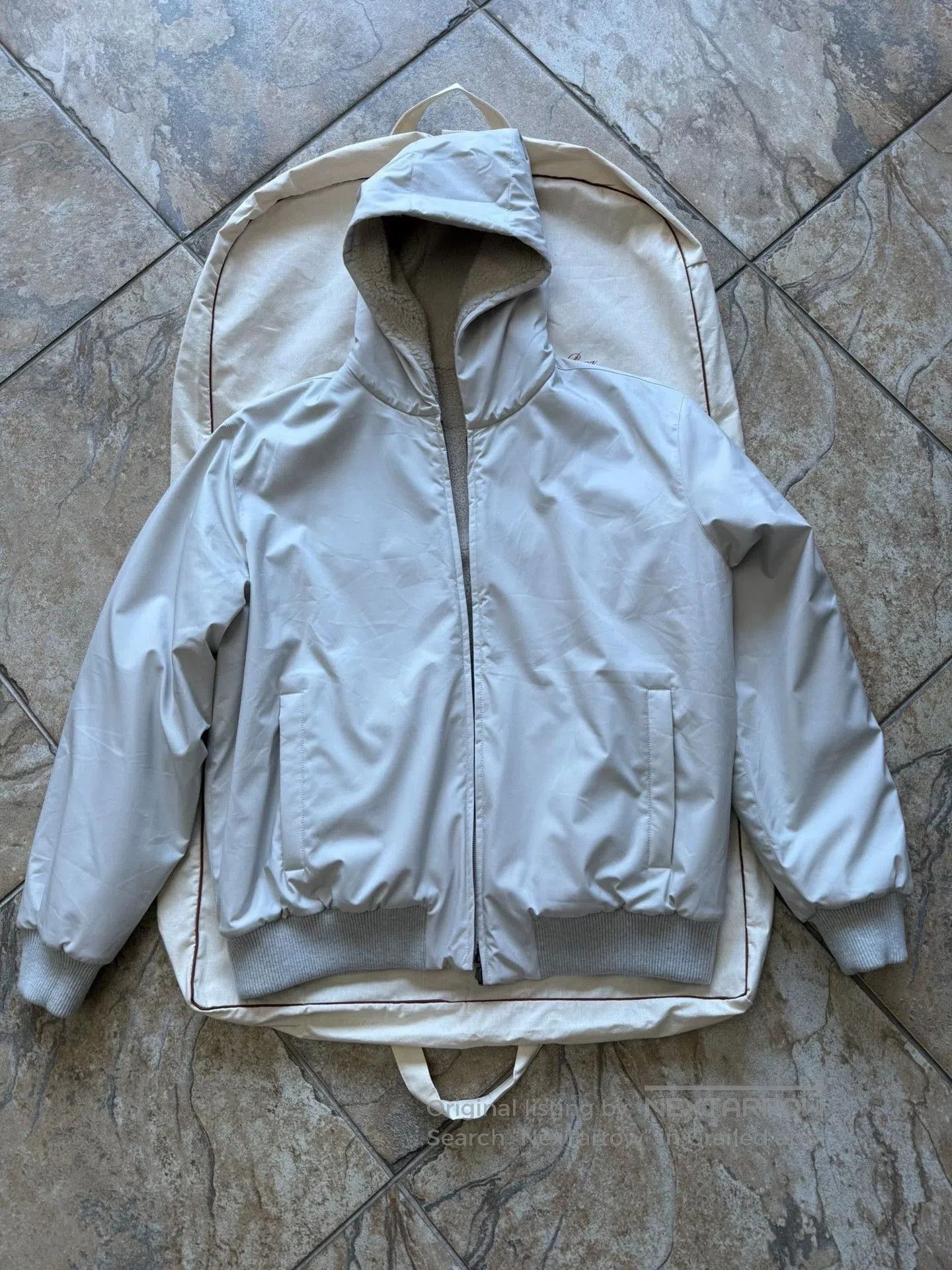 Loro Piana Hooded Zip-Up Bomber Jacket. Size US XXL / EU 58 / 5 - 1 Thumbnail