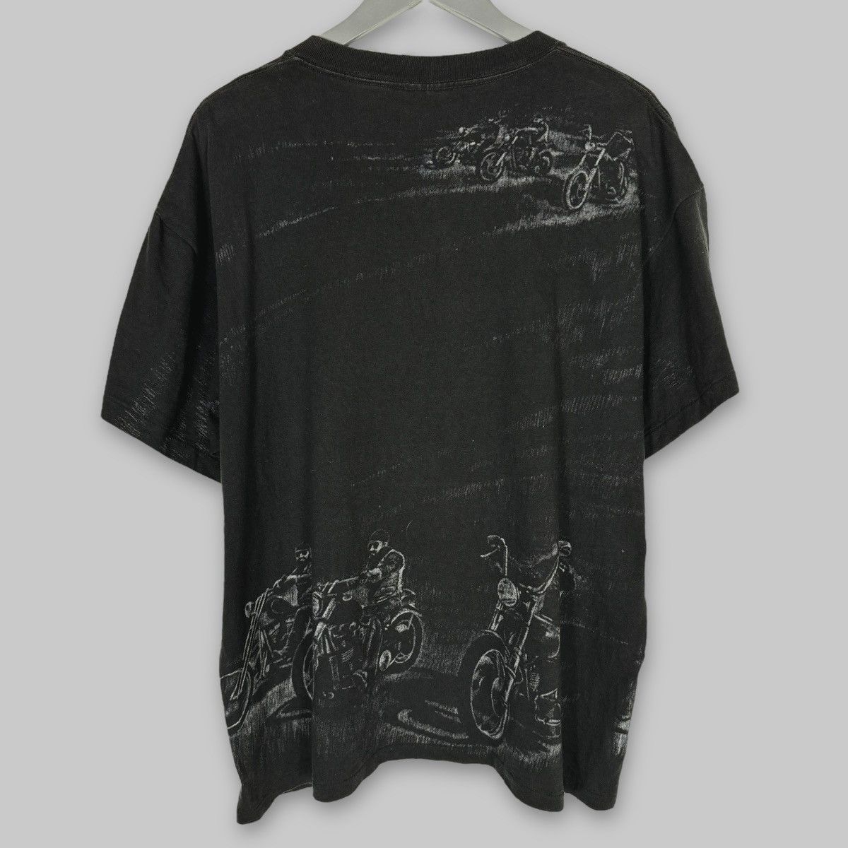 Harley Davidson Vintage 1993 3D Emblem Engine Motorcycle All Over T Shirt Size US XL / EU 56 / 4 - 2 Thumbnail