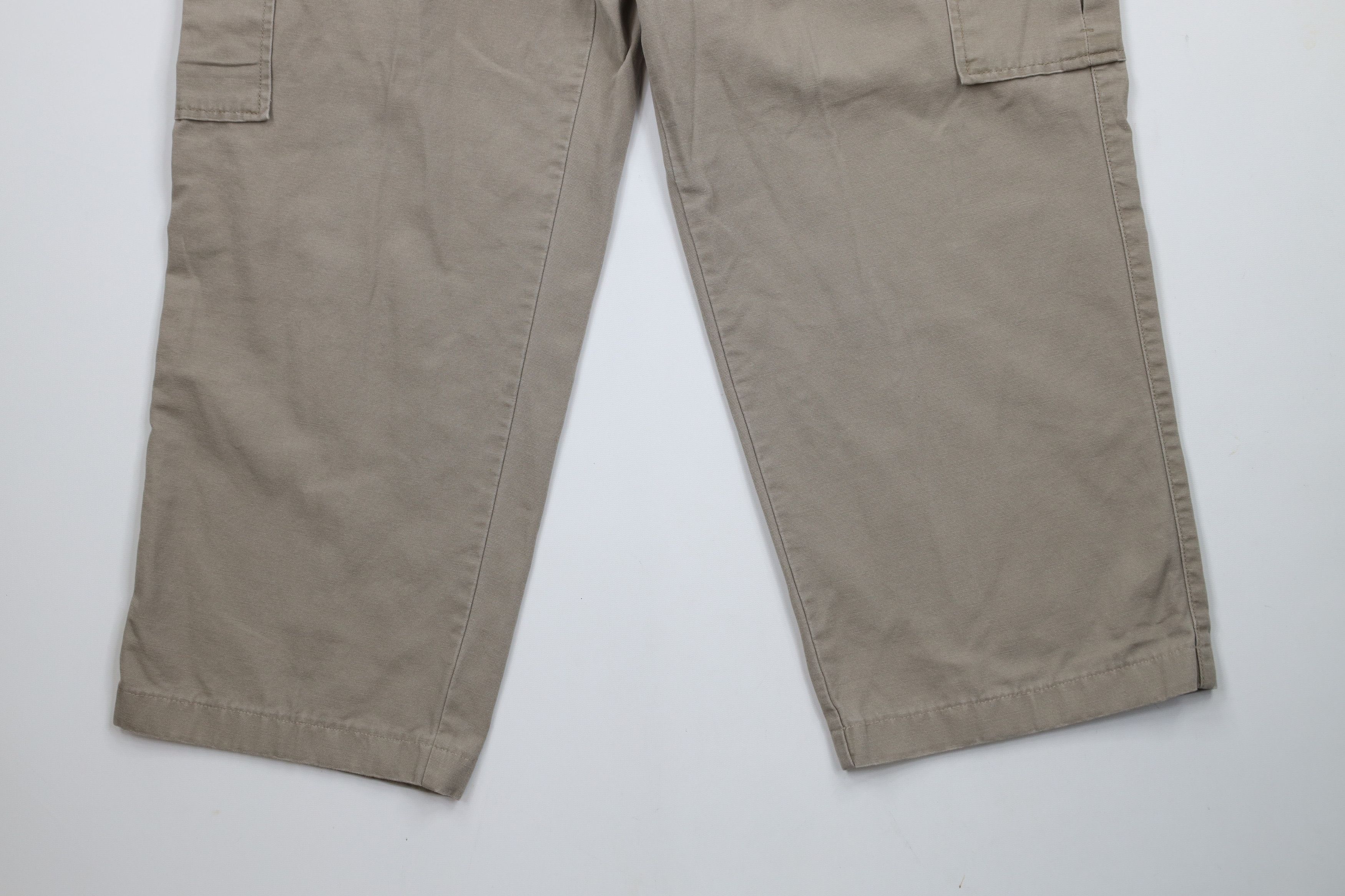 Vintage Vintage 90s Y2K Streetwear Canvas Wide Leg Cargo Pants Beige Size US 40 / EU 56 - 4 Thumbnail