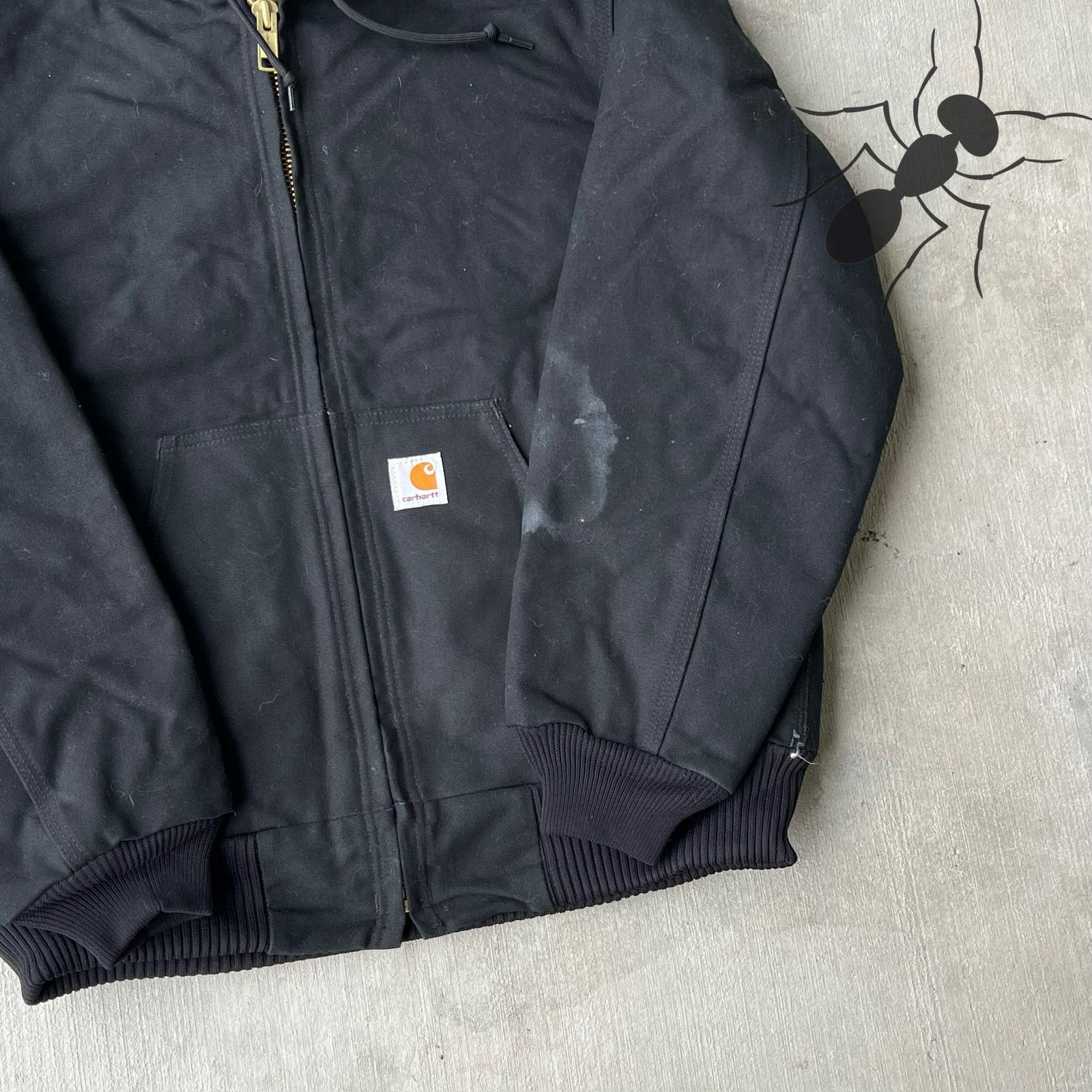 Carhartt × Vintage Carhartt J140 BLK black hooded work wear jacket Size US S / EU 44-46 / 1 - 2 Thumbnail