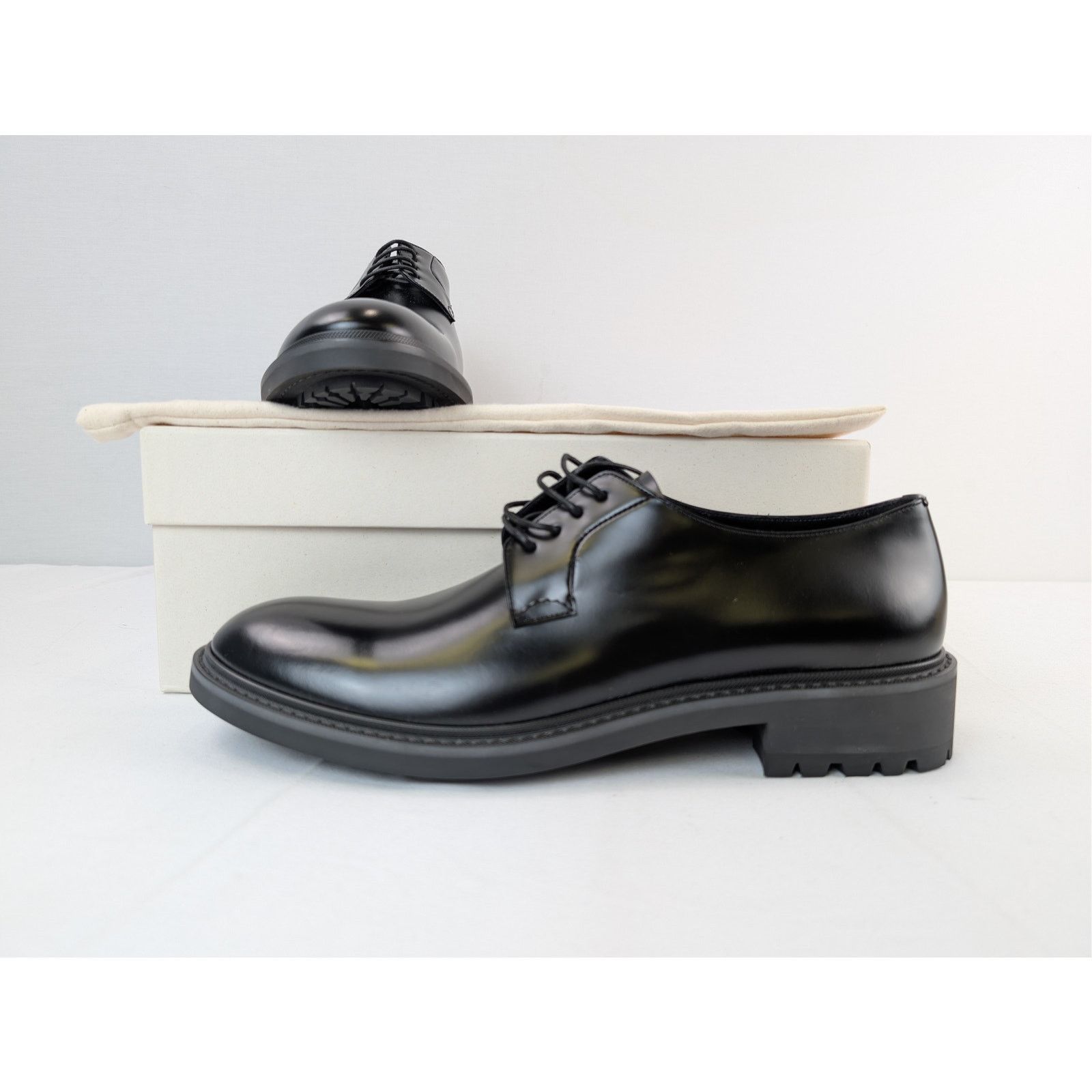 Saint Laurent Paris o1rshd1 New Bourbon Antoine Sandy 25 PL V Shoe Boots in Nero Size US 12 / EU 45 - 21 Thumbnail