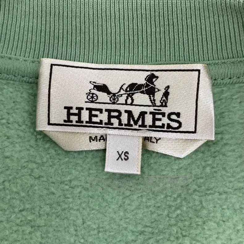 Hermes Hermes Green Animal Digital Printed Cotton Round Collar Lo Size US XS / EU 42 / 0 - 5 Thumbnail