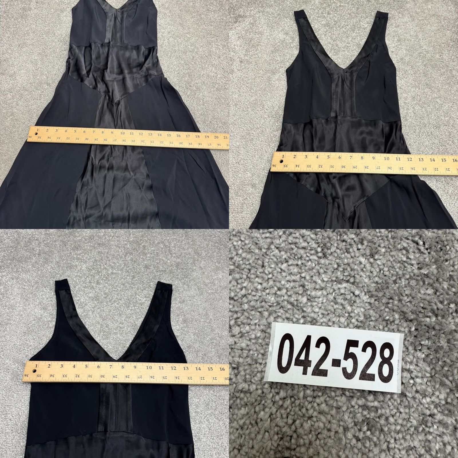 Bebe VINTAGE BeBe Midi Dress Womens Small Black Y2K A-Line Slip V-Neck Satin Size S / US 4 / IT 40 - 9 Thumbnail