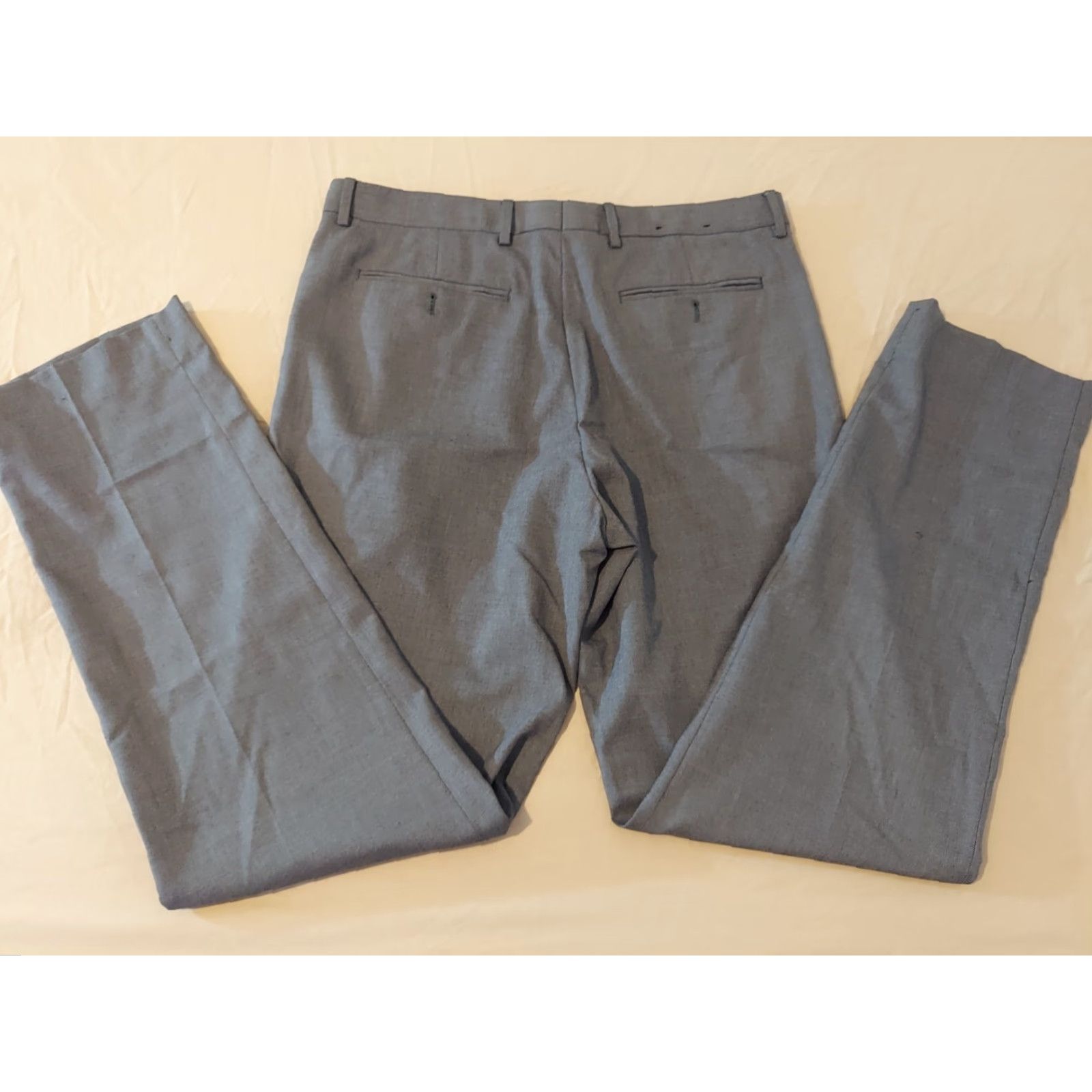 Banana Republic Banana Republic Dress Pants Men 33x34 Gray Slack Chino Trouser Slim 33 34 Inseam 34 Size US 33 - 2 Thumbnail