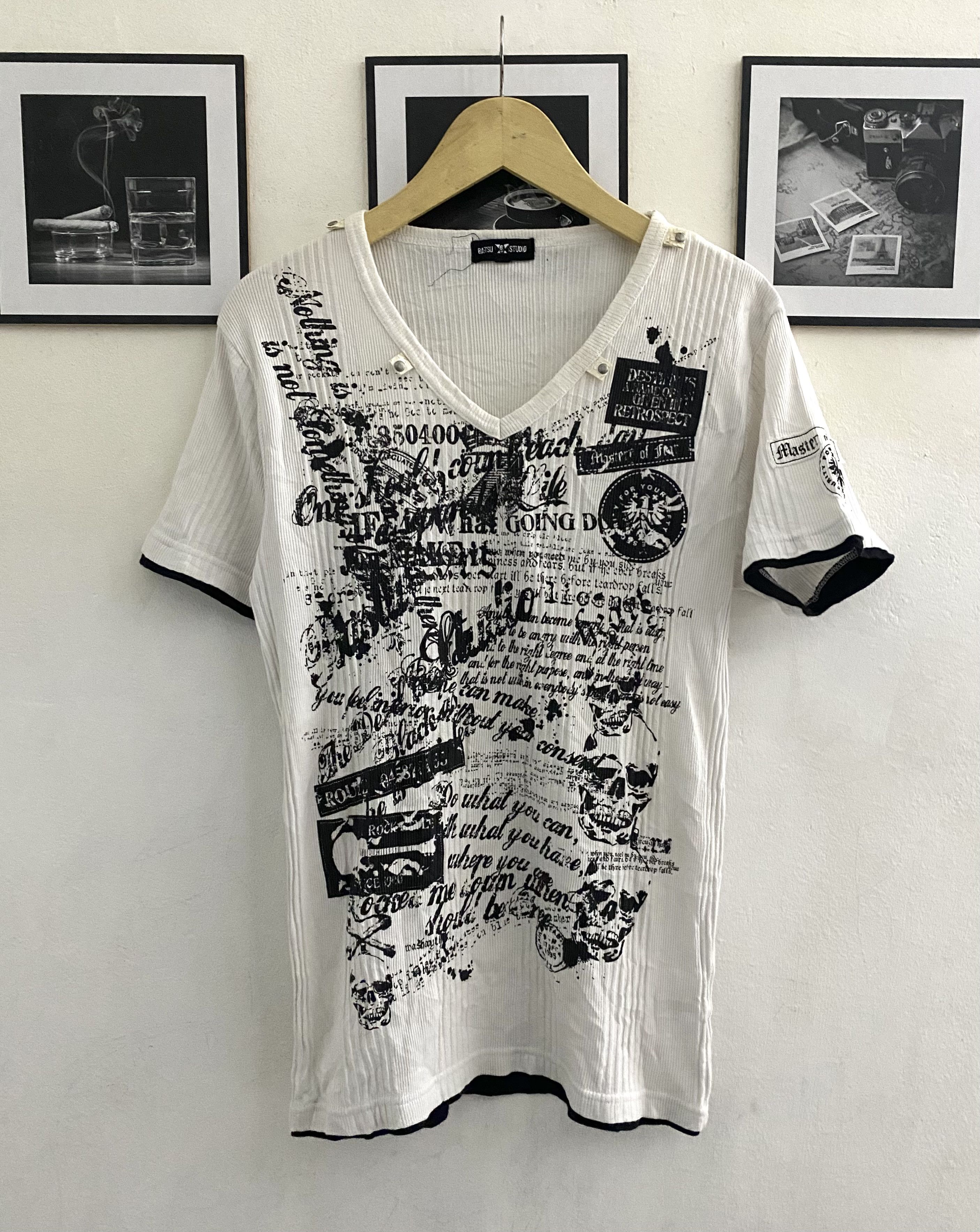 Japanese Brand Y2K BATSU STUDIO GRUNGE POEM IFSIXWASNINE TEE Size US M / EU 48-50 / 2 - 1 Thumbnail