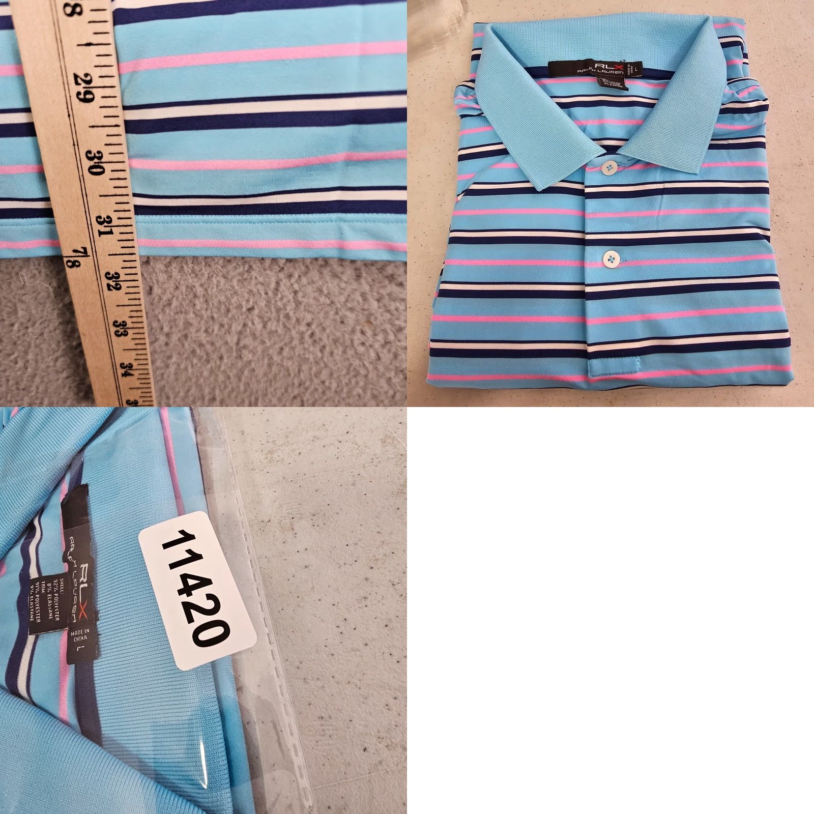 RLX Ralph Lauren **Ralph Lauren RLX Blue Pink Stripe Polo Shirt Mens Large** User: Ralph Lauren RLX Blue Pink Stripe Polo Shirt Mens Large Size US L / EU 52-54 / 3 - 8 Thumbnail