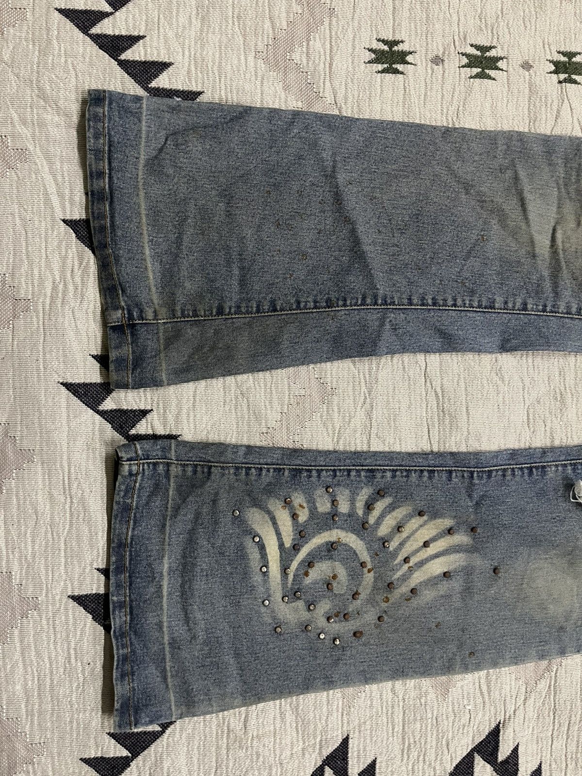 If Six Was Nine 2000s HOT BALLOONING FLARE DISTRESSED JEANS RARE DESIGN Size 26" / US 2 / IT 38 - 3 Thumbnail