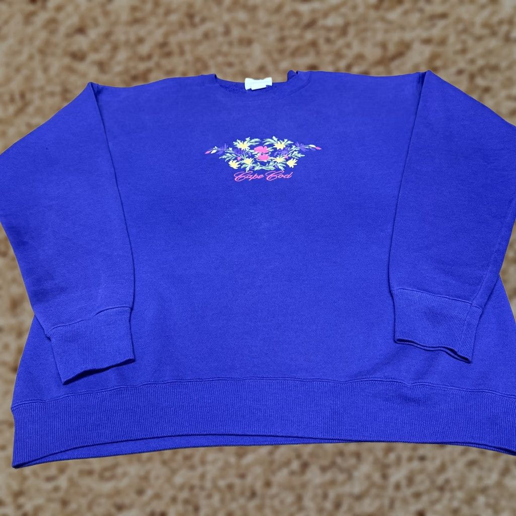 Lee VINTAGE Lee Sweatshirt Mens XL Purple Cape Cod Embroidered Fleece USA 90s Size US XL / EU 56 / 4 - 1 Thumbnail