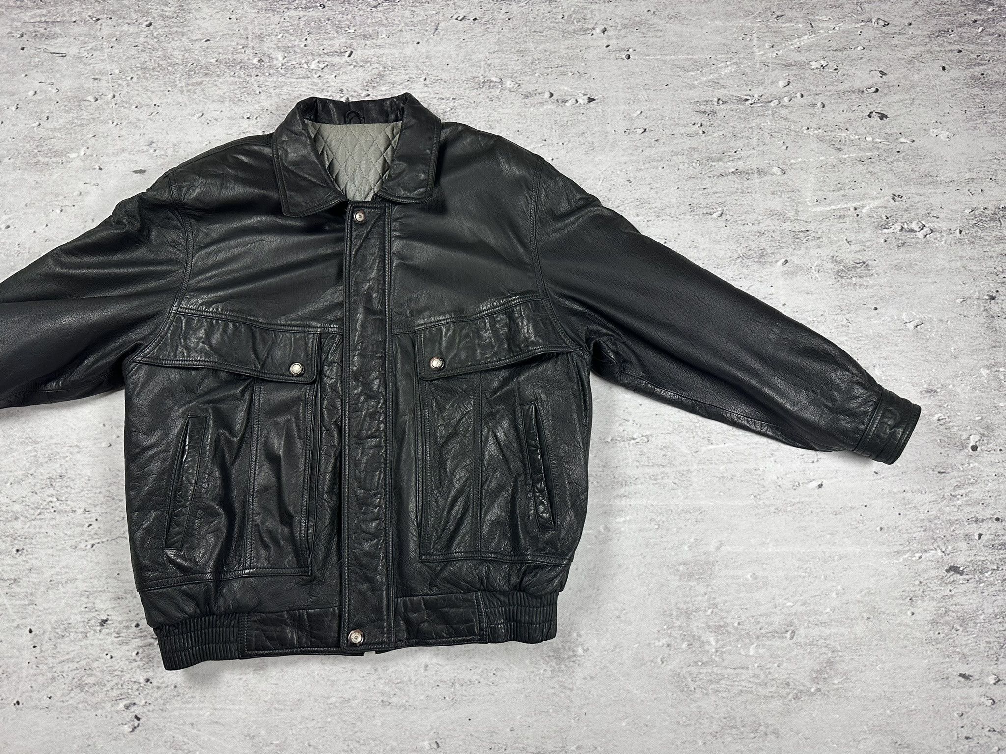 Vintage Vintage avant garde opium leather pilot jacket Size US L / EU 52-54 / 3 - 4 Thumbnail