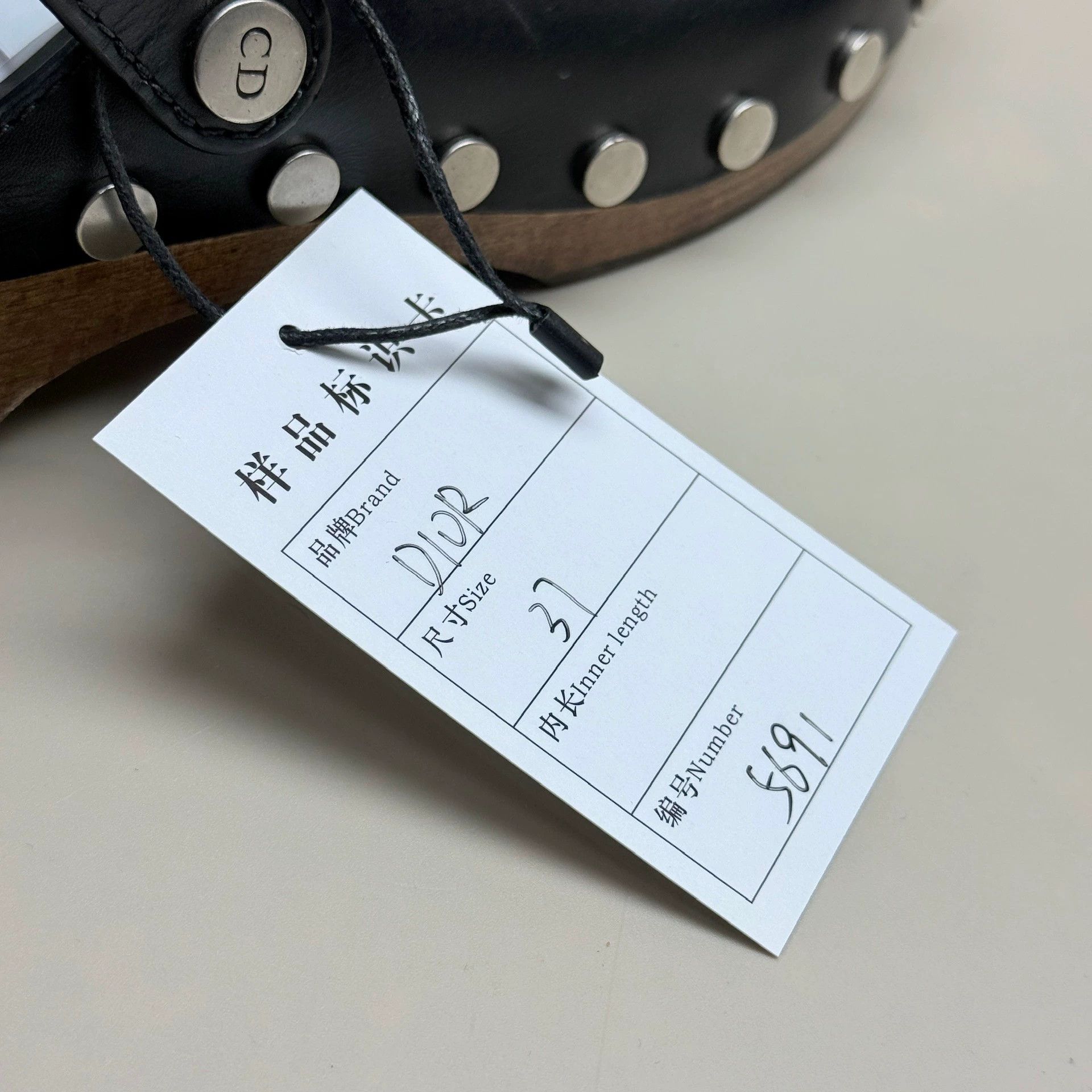 Dior Dior Women's Black Studded Thick Sole Mule 37 (Mint) Size US 6.5 / IT 36.5 - 7 Thumbnail