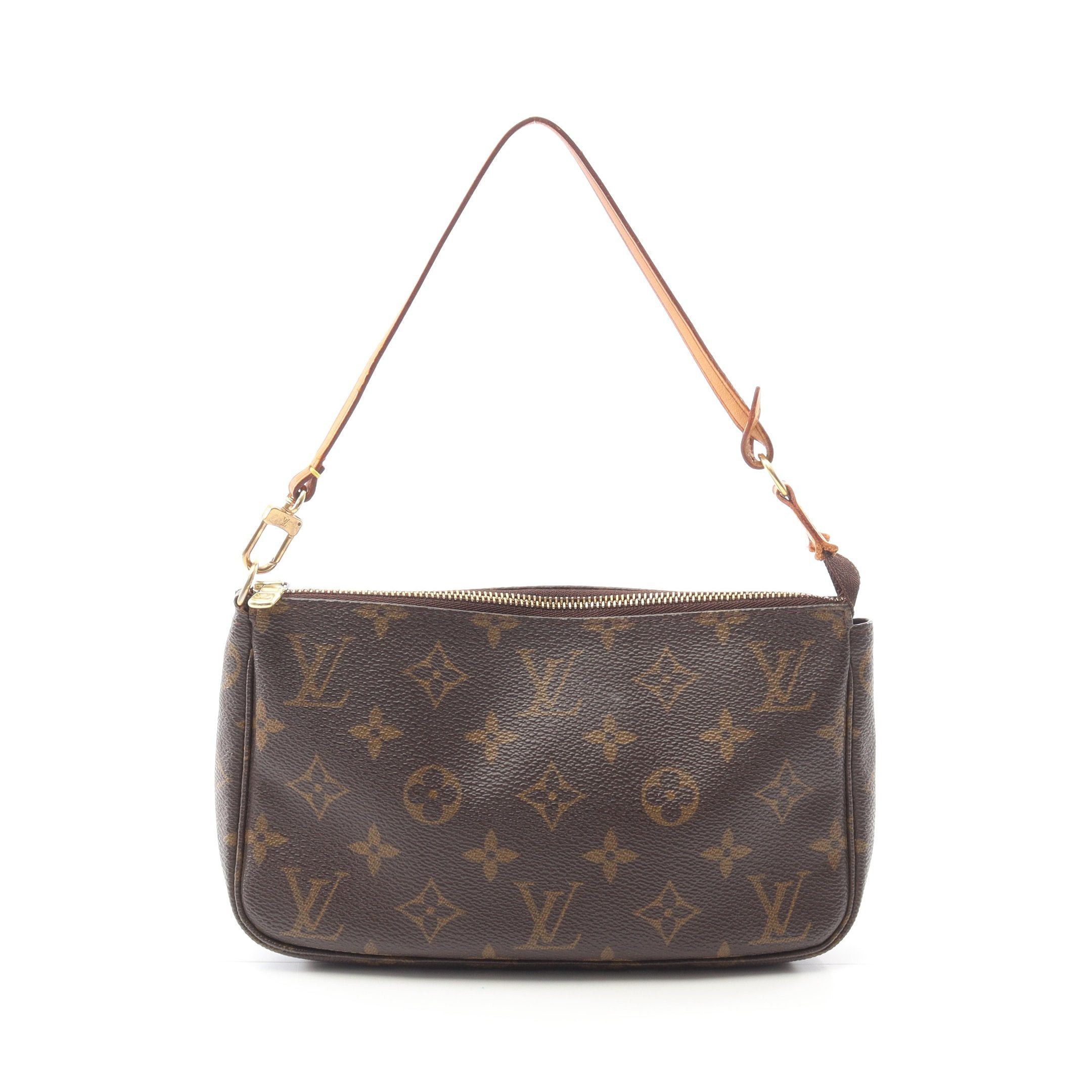 Louis Vuitton Louis Vuitton Pochette Accessoires Monogram Handbag Leather Brown Size ONE SIZE - 1 Thumbnail