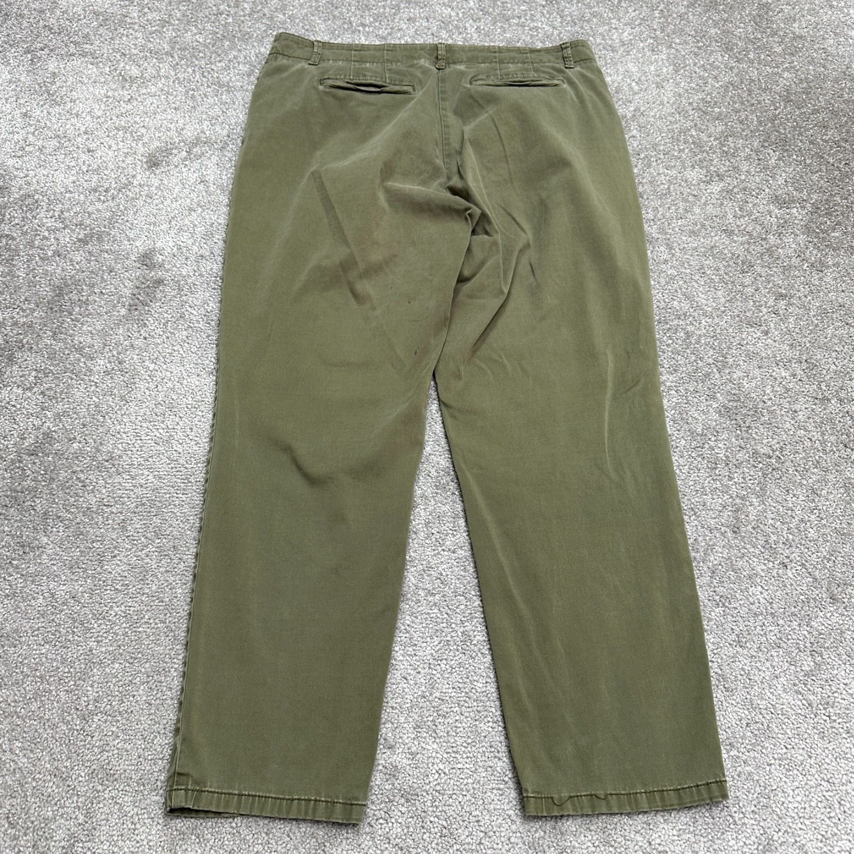 J. Jill J. Jill Live In Chino Pants Womens 12 Green Straight Leg Mid Rise Cotton 34x26.5 Vintage No Mens Womens Size 34" / US 12 / IT 48 - 2 Thumbnail