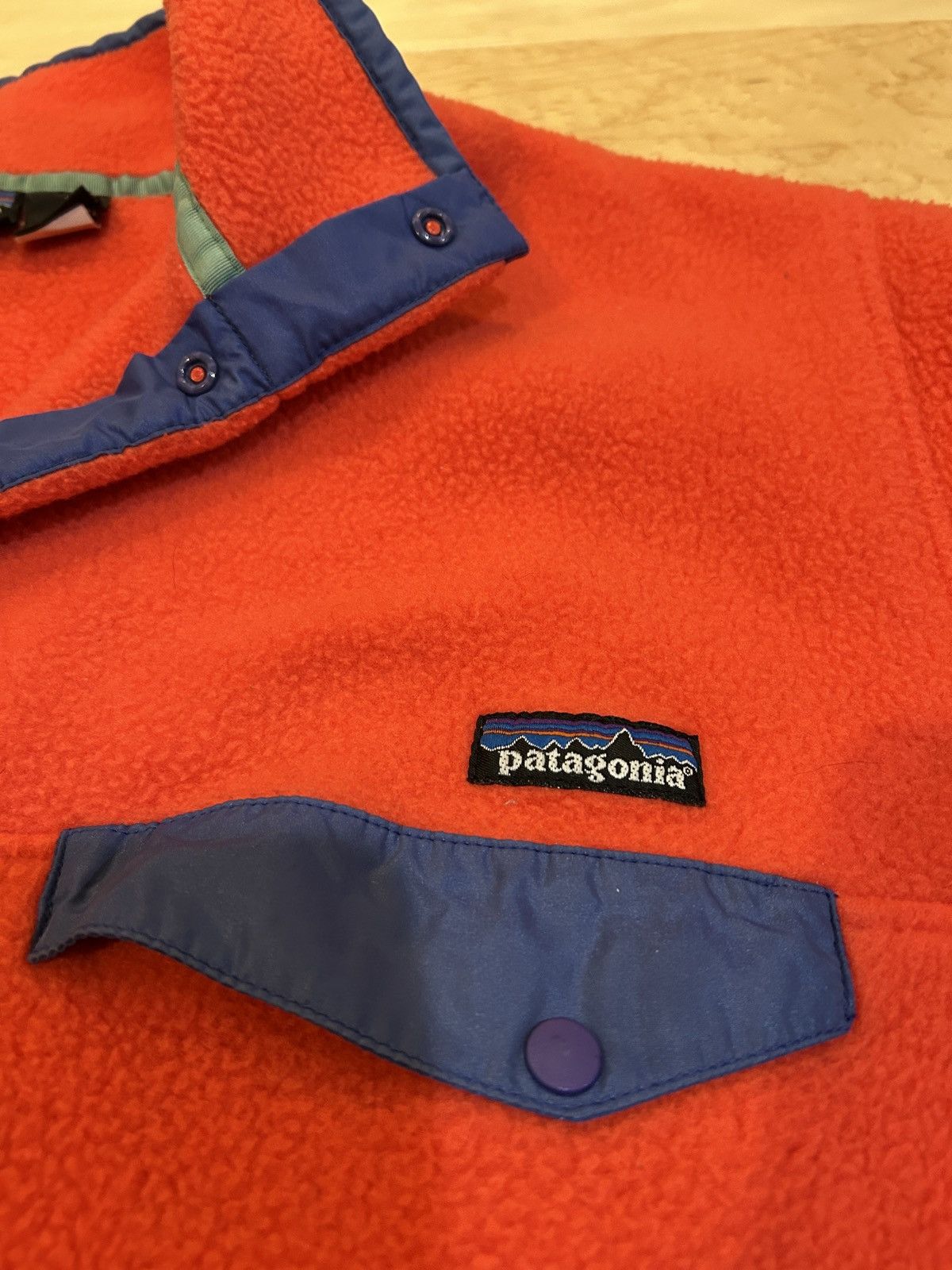 Patagonia Patagonia Synchilla Snap Fleece Coral Orange Blue Large Size US L / EU 52-54 / 3 - 3 Thumbnail