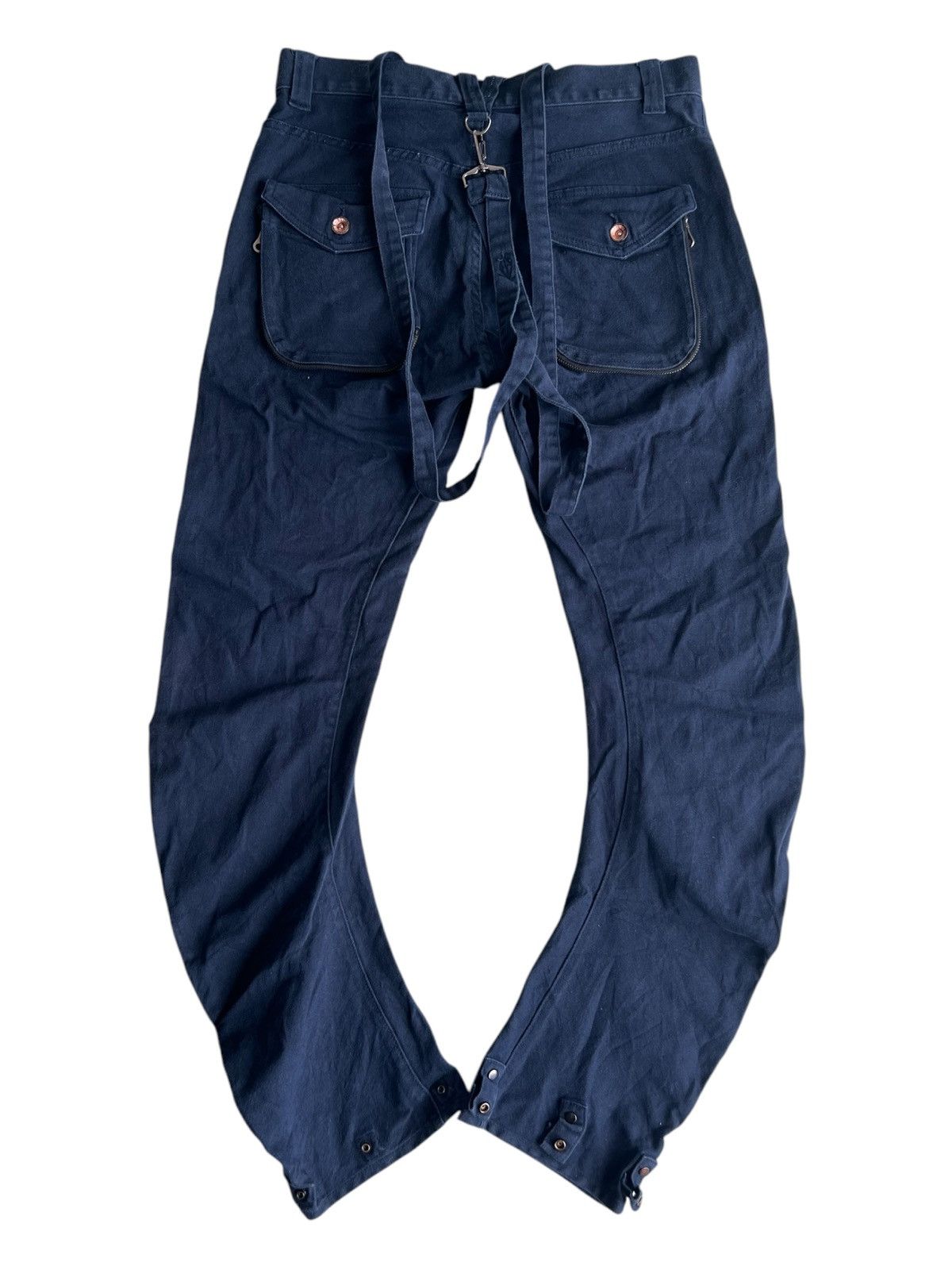 PPFM Vintage PPFM GOA Parachute Suspender J-Curve Jeans Denim Size US 33 - 4 Thumbnail