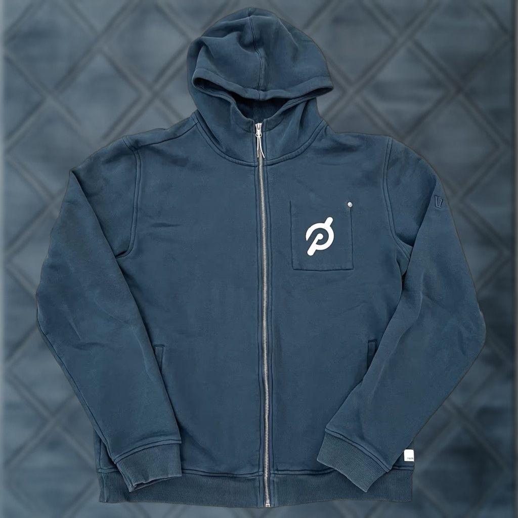 Vuori VUORI Peloton Zip Up Hoodie Sweatshirt Blue Mens Large Rise Shine - Full Zip, Hooded, Pockets, Gym & Training, Athleisure, Unisex Adults, Blue, Size L Size US L / EU 52-54 / 3 - 1 Thumbnail