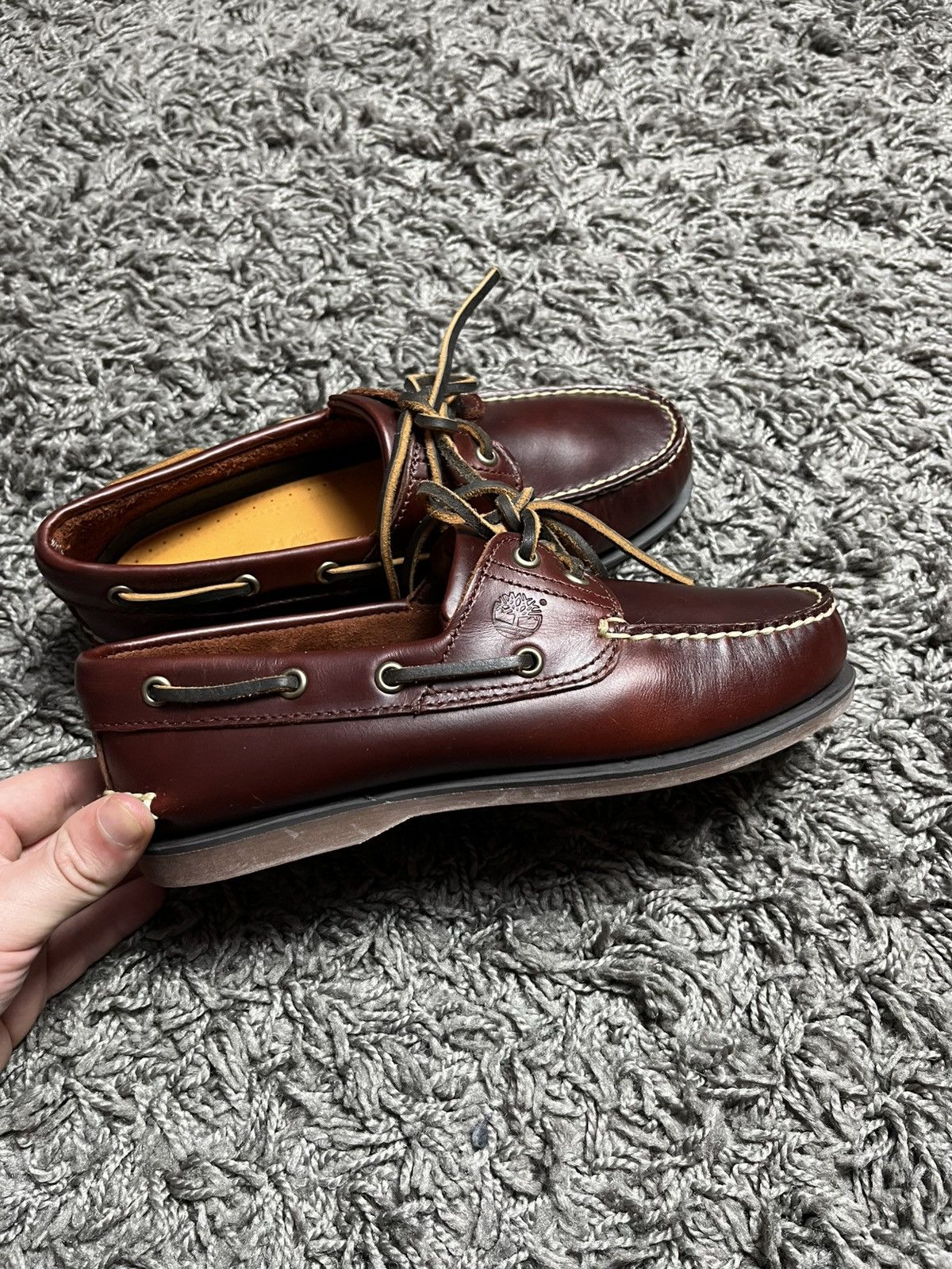 Timberland Timberland Classic 2-Eye Leather Boat Shoes Burgundy 39.5 Size US 6.5 / EU 39-40 - 5 Thumbnail