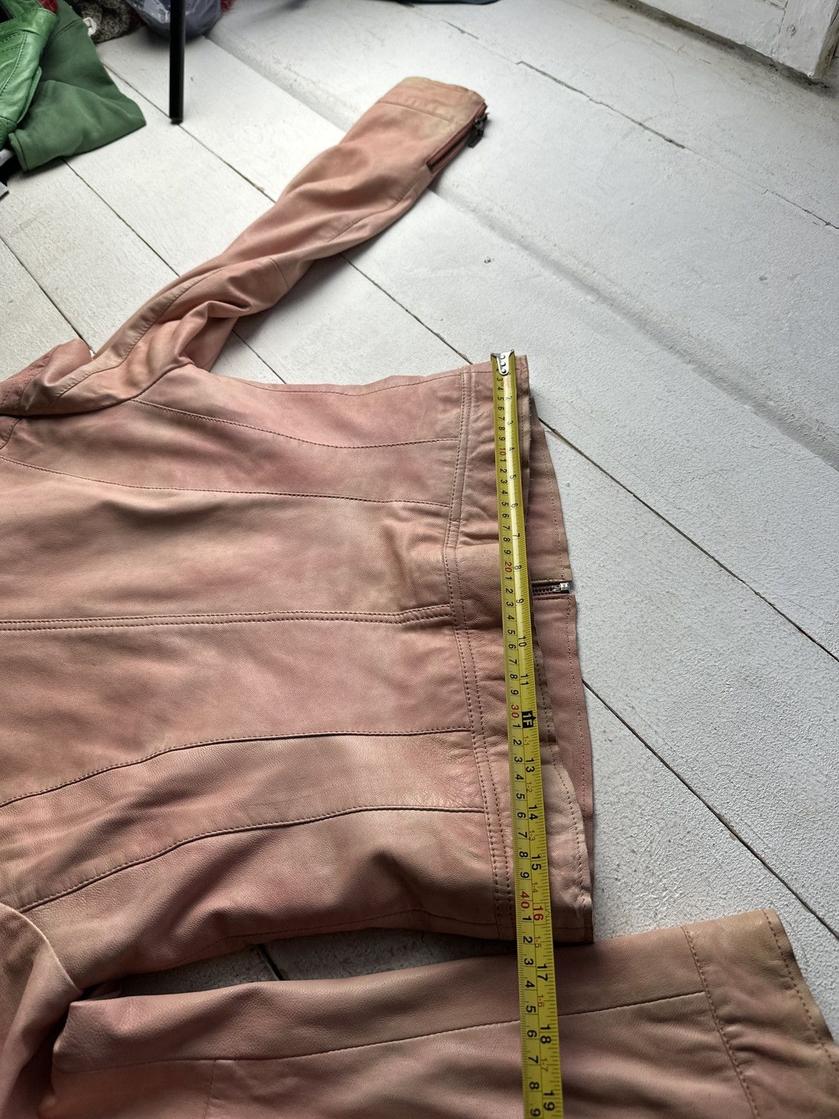 Other 🚨Y2K RICK OWENS TYPE DIRTY SLIM FIT ZIP LEATHER JACKET Size XS / US 0-2 / IT 36-38 - 23 Thumbnail