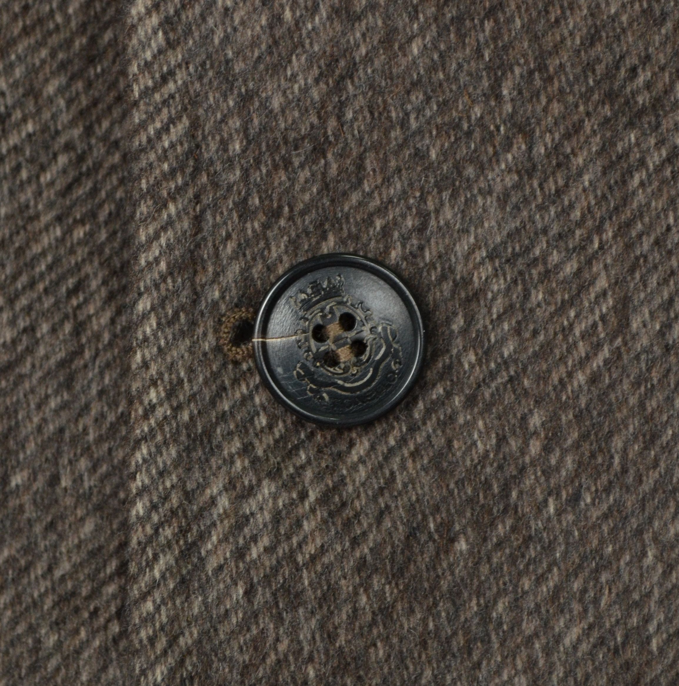 Designer × Tonello Tonello Alpaca Wool Cashmere Herringbone Brown Coat 54/L Size US L / EU 52-54 / 3 - 12 Thumbnail