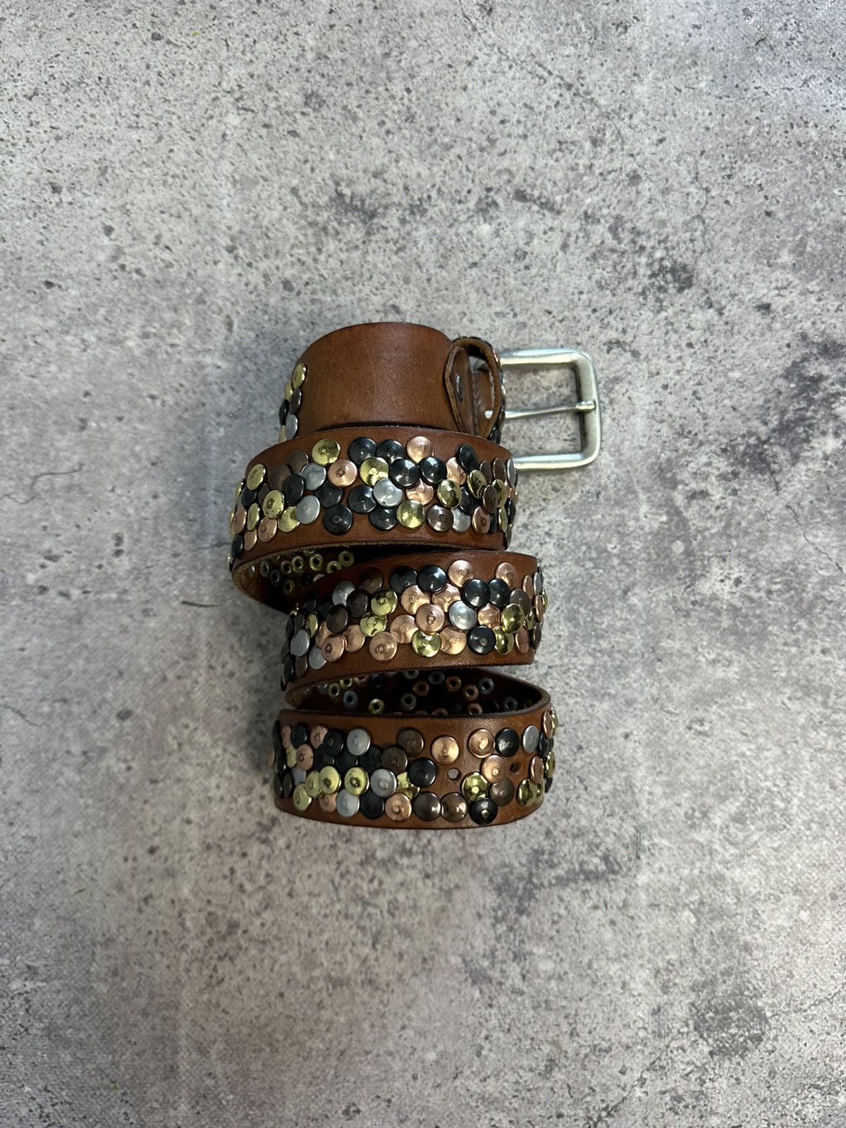 Hysteric Glamour Vintage Rhinestones Leather Belt Y2K Punk Metal Cowboy Size ONE SIZE - 1 Thumbnail