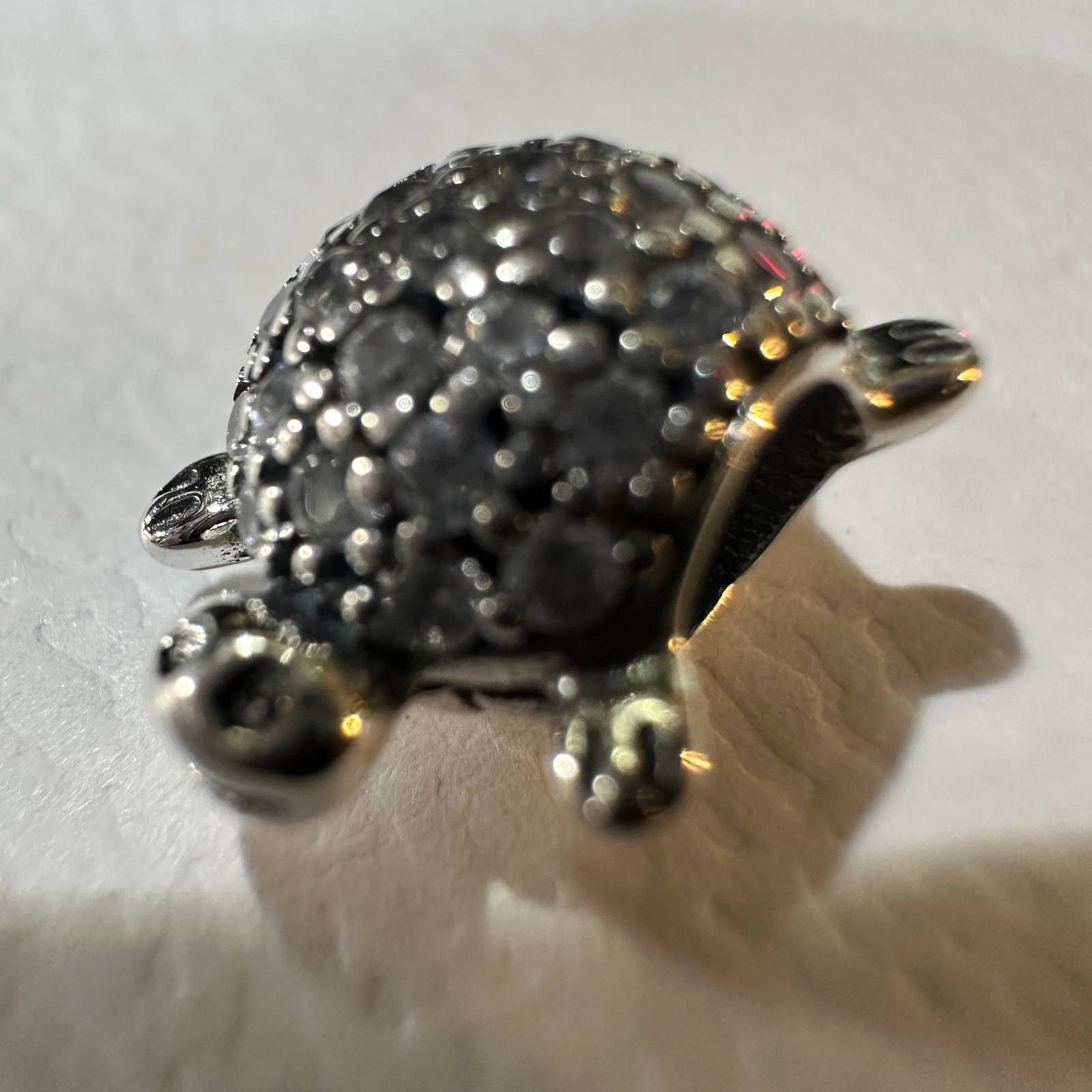 pandora Authentic Pandora, Retired Sparkling CZ Sea Turtle Charm Size ONE SIZE - 2 Thumbnail