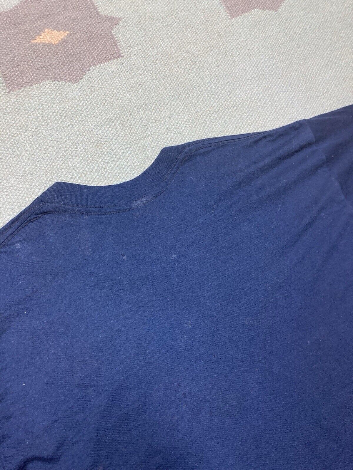 Vintage Vtg 70s pocket t shirt blank dark navy blue soft adult XL Size US XL / EU 56 / 4 - 8 Thumbnail