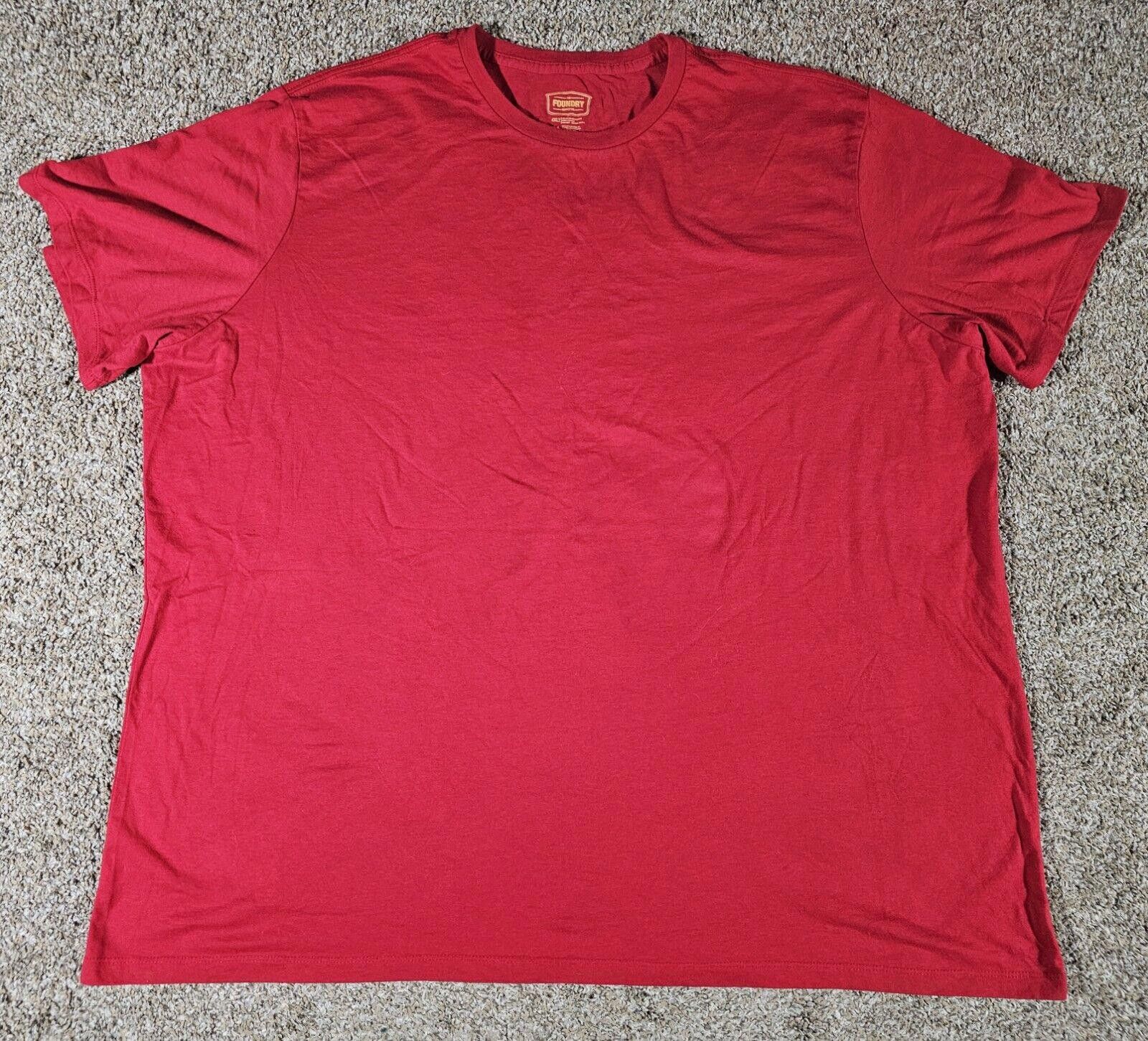 Designer The Foundry Supply Co. Men's Red Short Sleeve T-Shirt 4XLT Size US XXL / EU 58 / 5 - 1 Thumbnail