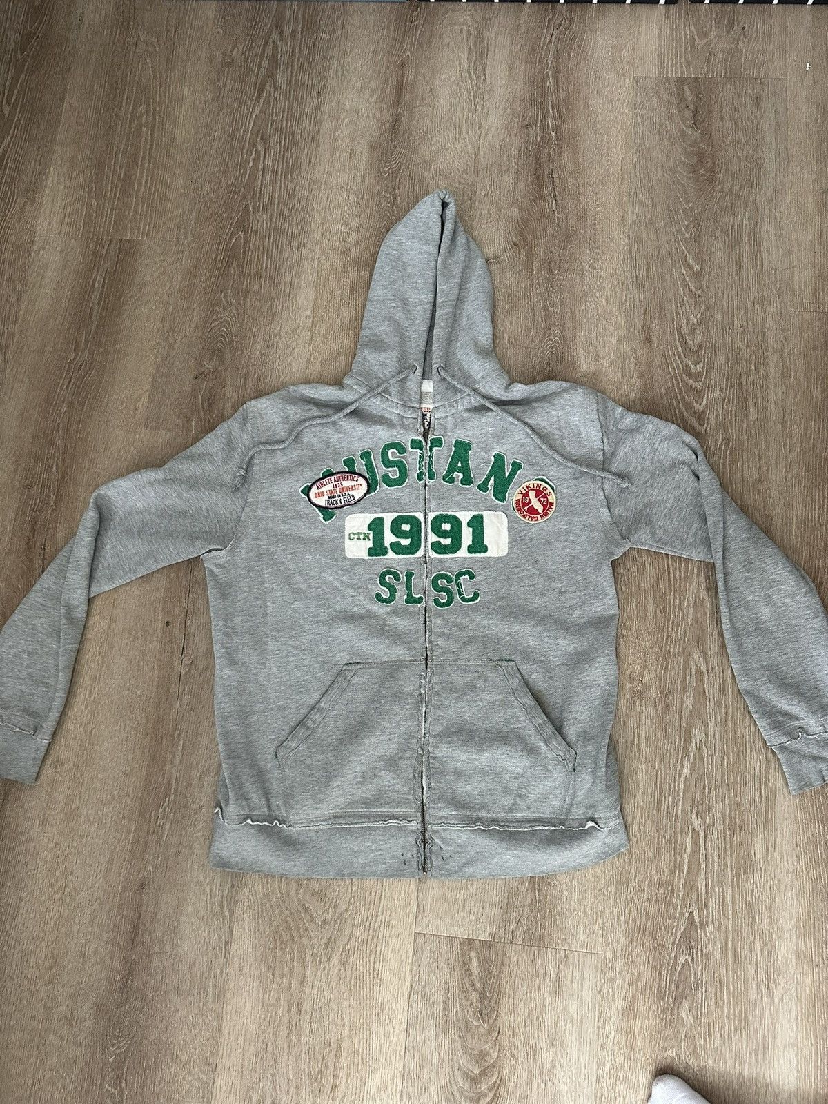 Vintage Grey Hustan vintage graphic zip-up hoodie Size US M / EU 48-50 / 2 - 1 Preview