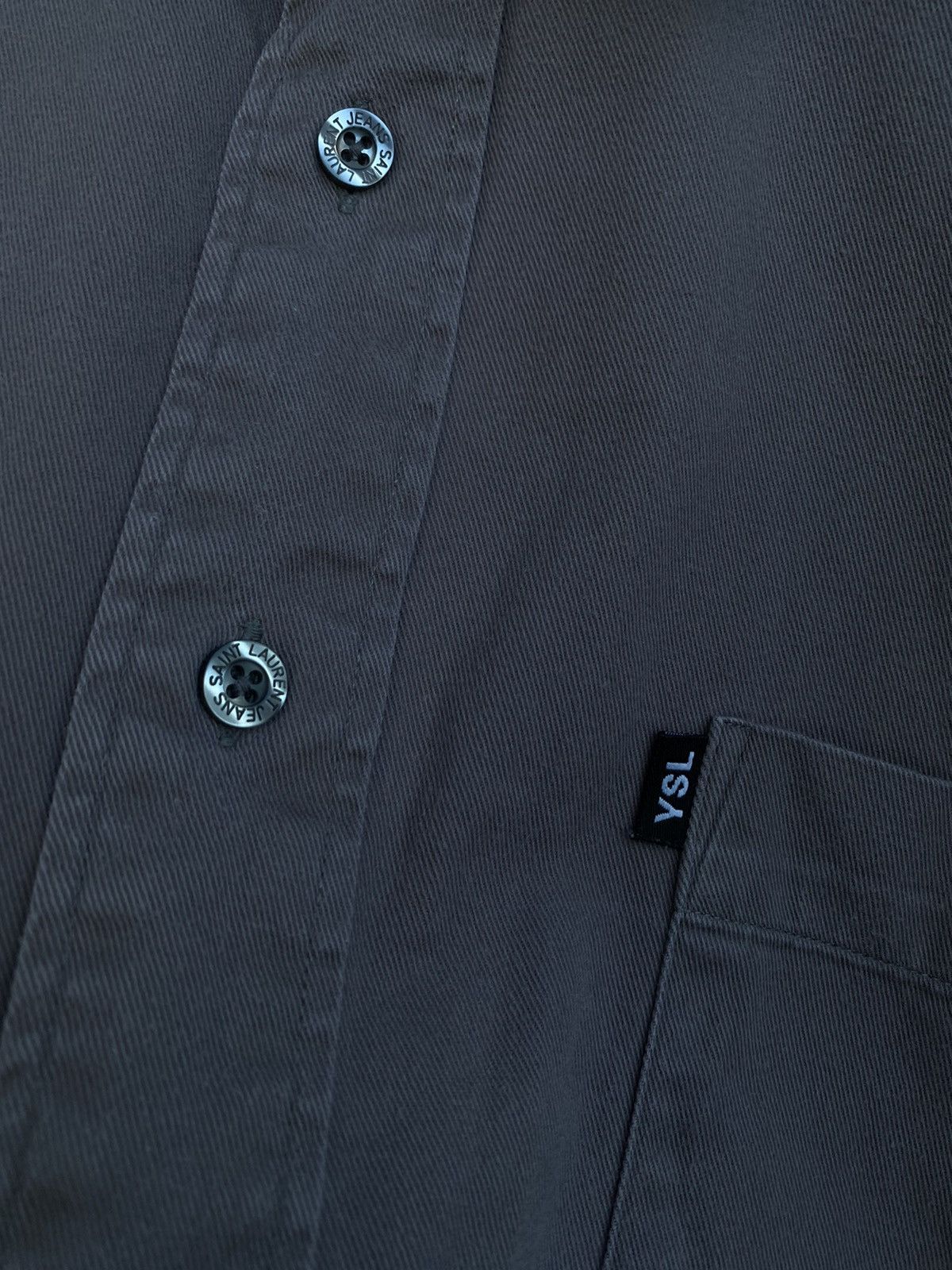 Yves Saint Laurent Heavy YSL Shirt Cotton Saint Laurent Jeans Shirt Size US L / EU 52-54 / 3 - 6 Thumbnail