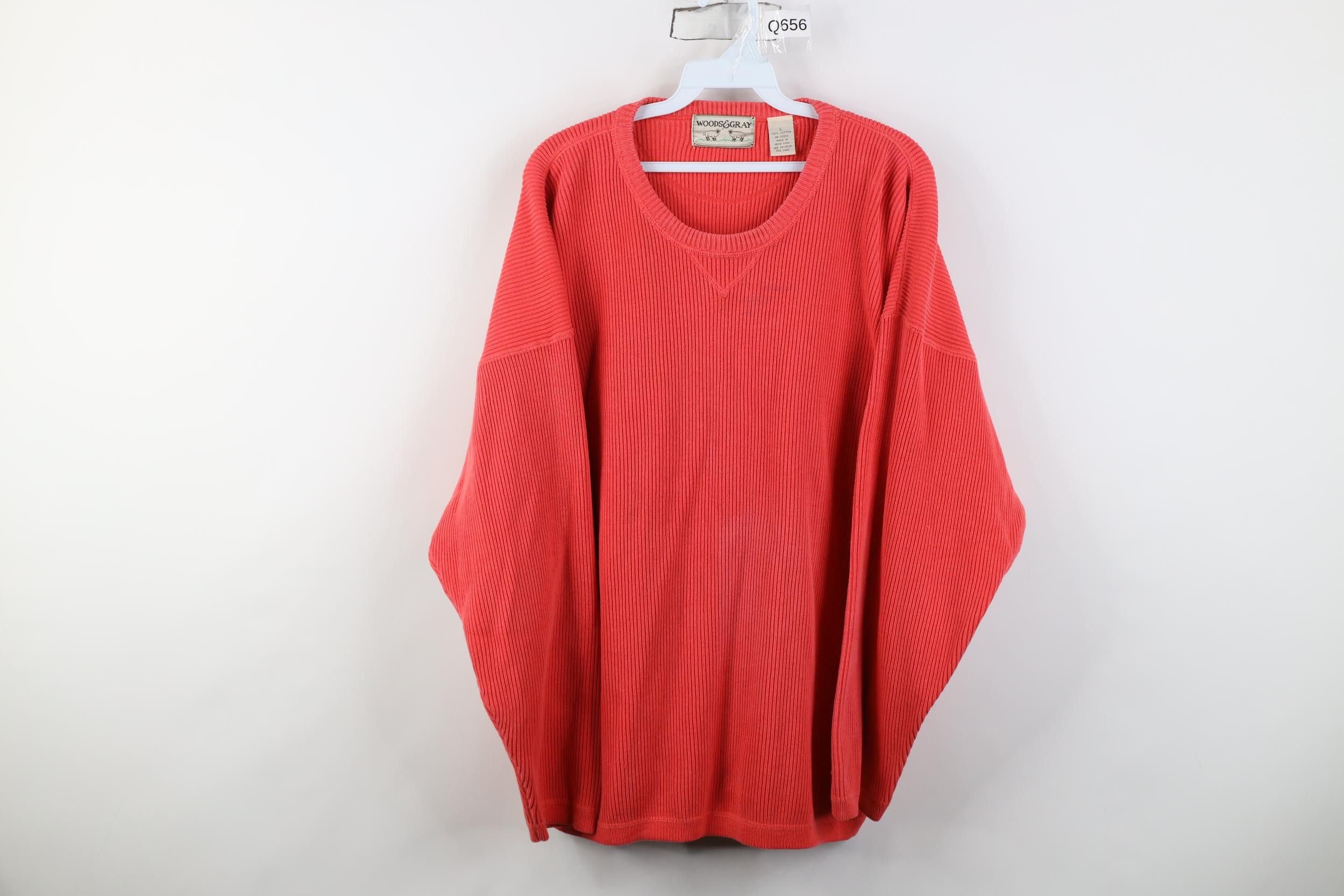Vintage Vintage 90s Streetwear Chunky Ribbed Knit Sweater Cotton Size US L / EU 52-54 / 3 - 1 Thumbnail