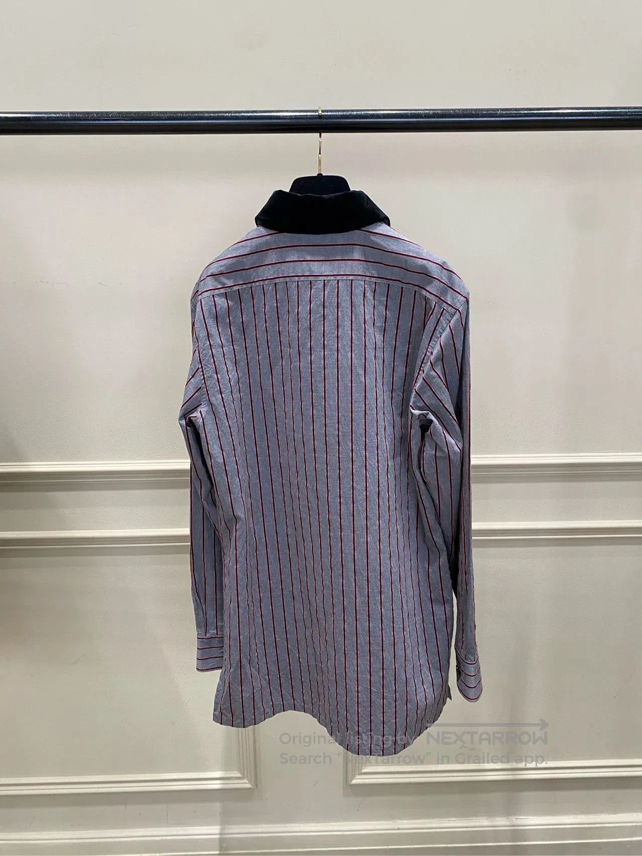 Chanel Chanel 22B Velvet Collar Striped Shirt. Size US XS / EU 42 / 0 - 2 Thumbnail