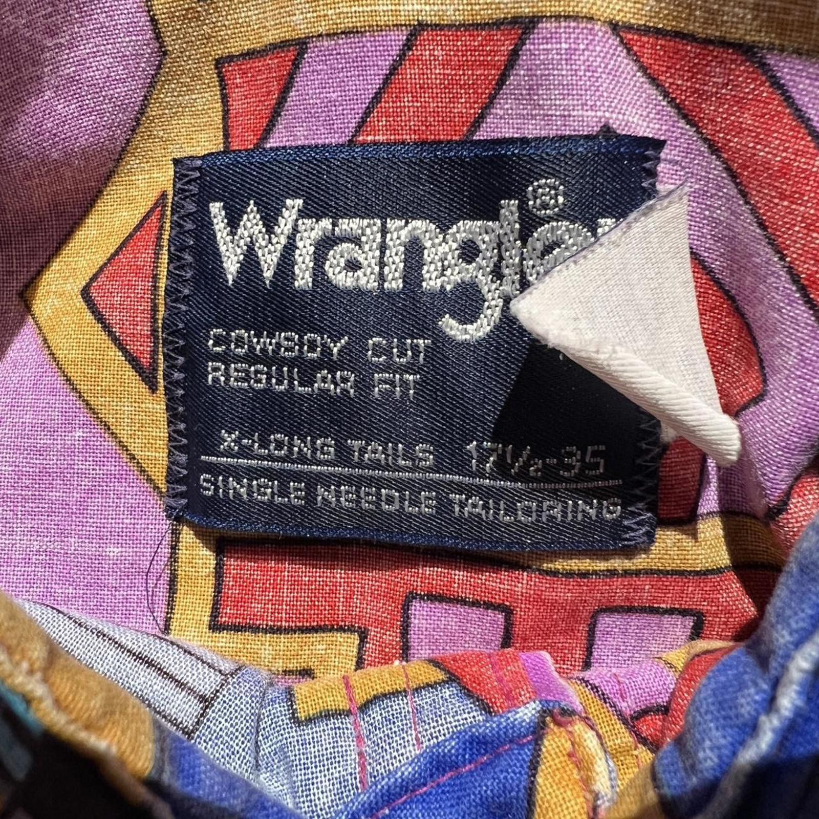 Wrangler Vintage Wrangler Western Brushpopper Button Shirt Size US XL / EU 56 / 4 - 5 Thumbnail