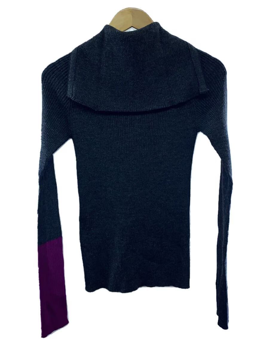 Yohji Yamamoto Gray Ribbed Wool Knit Sweater Size M / US 6-8 / IT 42-44 - 2 Thumbnail