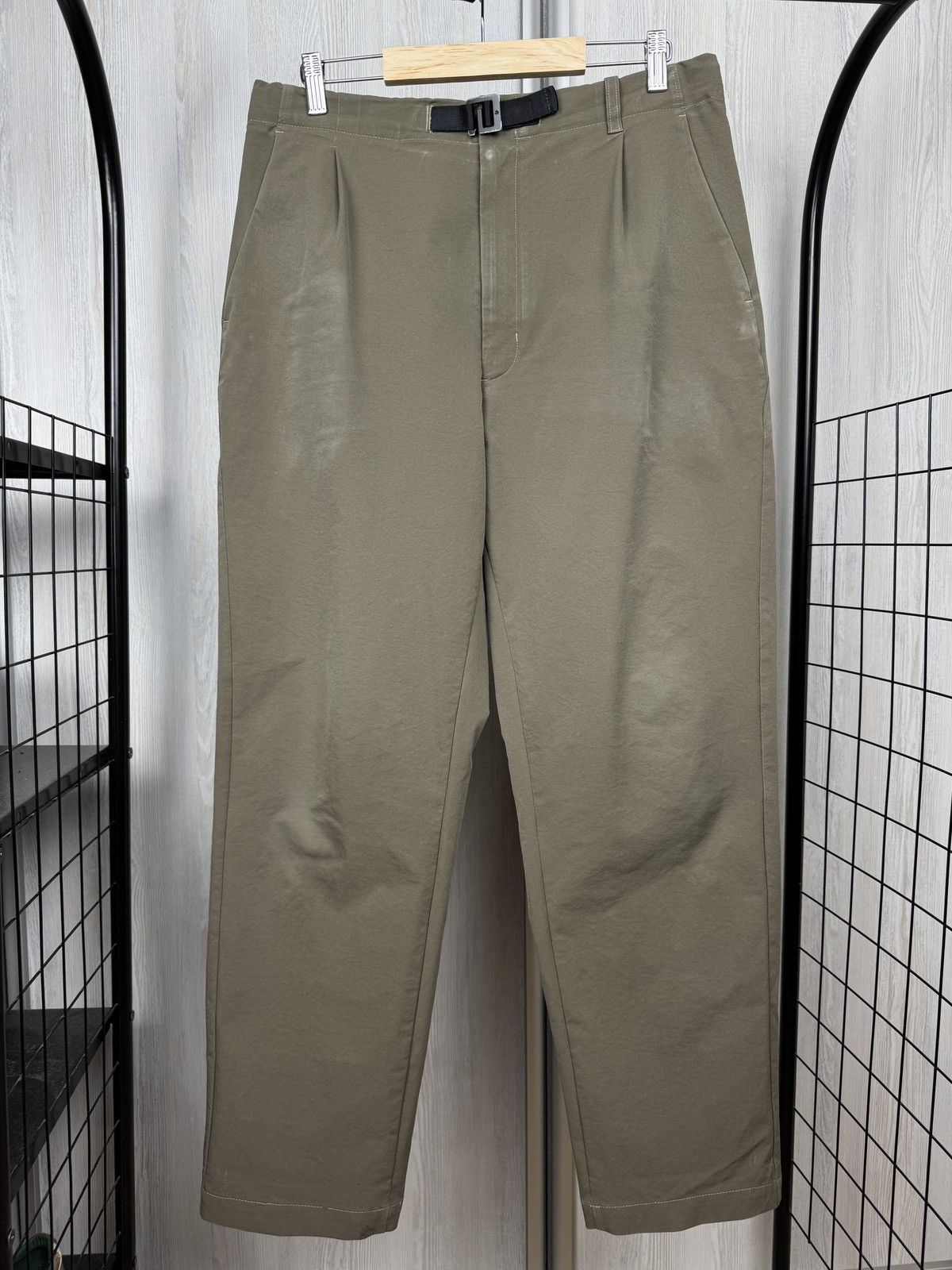 Goldwin Goldwin Double Cloth Stretch Pants Medium Olive Technical Size US 34 / EU 50 - 2 Thumbnail
