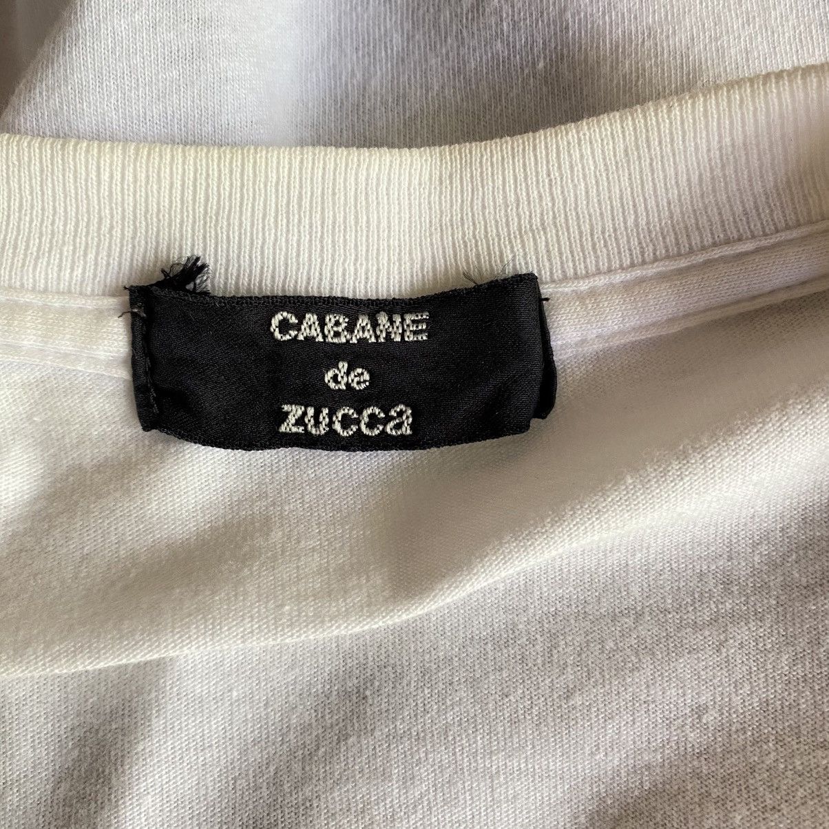 CABANE de ZUCCa CABANE de ZUCCA White Tee with Black Logo Embroidery Size US M / EU 48-50 / 2 - 12 Thumbnail