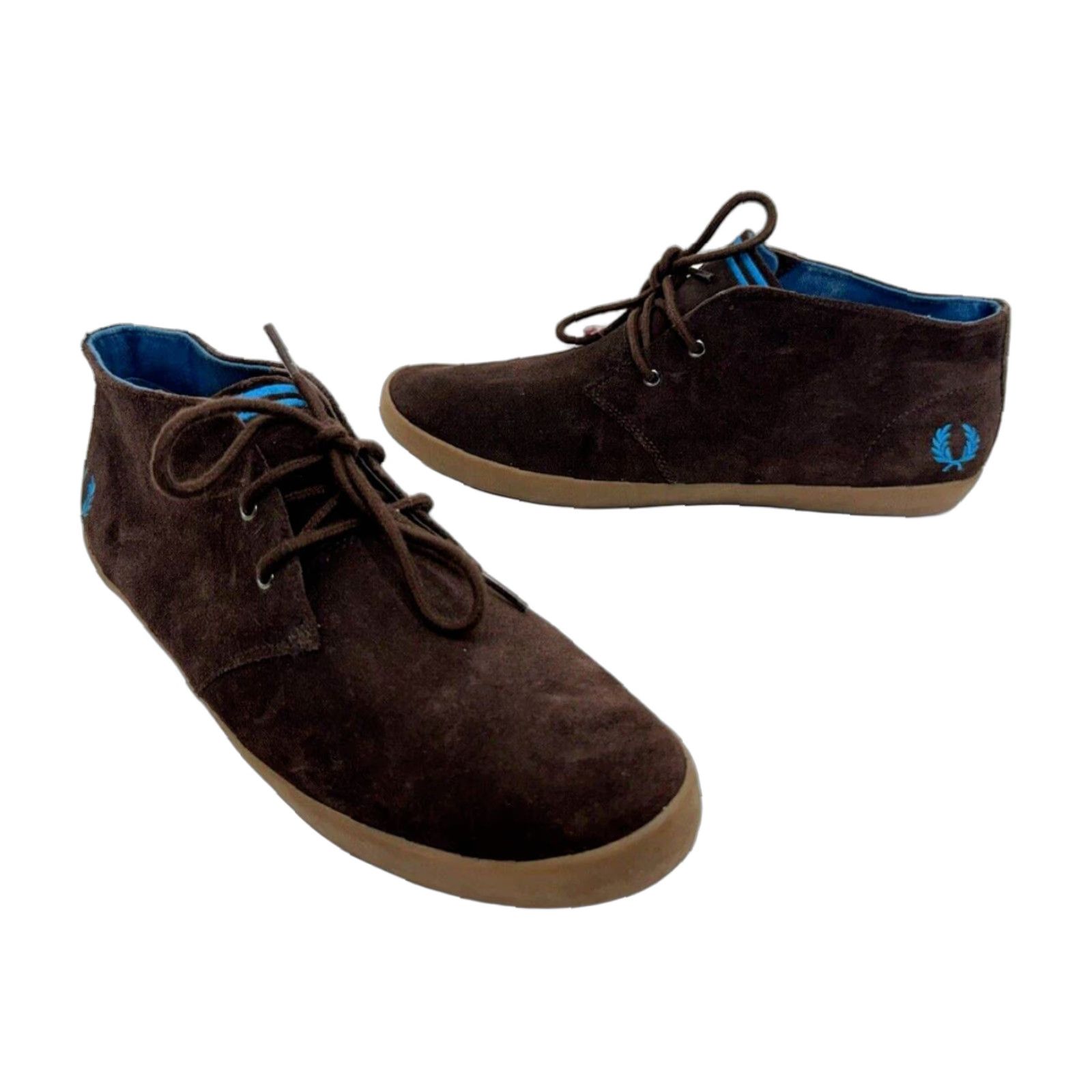 Fred Perry FRED PERRY Suede EATHER Mens 10.5 Chukka Ankle Boots Casual Brown Leather Upper Shoes Mens 10.5 Chukka Boots Brown Leather Suede EATHER Size US 11 / EU 44 - 1 Thumbnail
