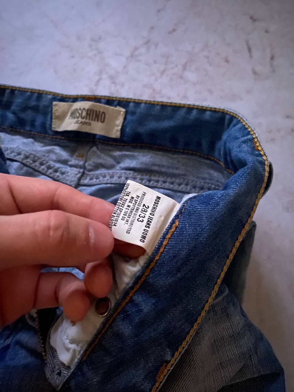 Moschino × Vintage Vintage Moschino Y2K Logo Flared Jeans Size 28" / US 6 / IT 42 - 6 Thumbnail