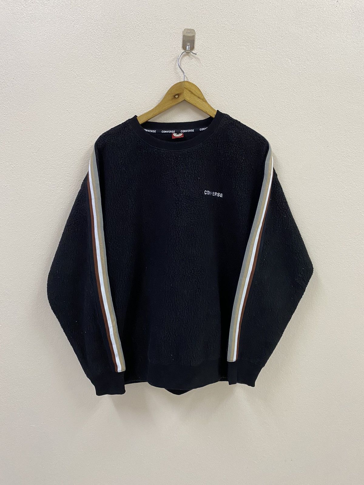 Converse Vtg Converse Fleece Black Size US L / EU 52-54 / 3 - 2 Thumbnail