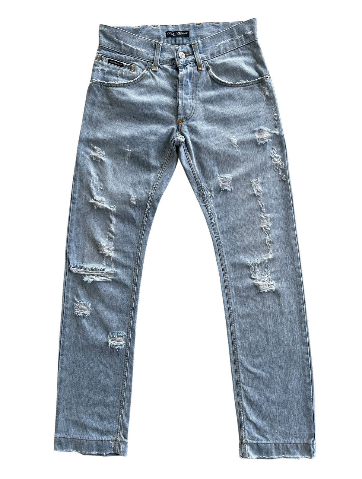 Dolce & Gabbana Dolce & Gabbana Ripped Distressed Denim Size US 30 / EU 46 - 1 Thumbnail