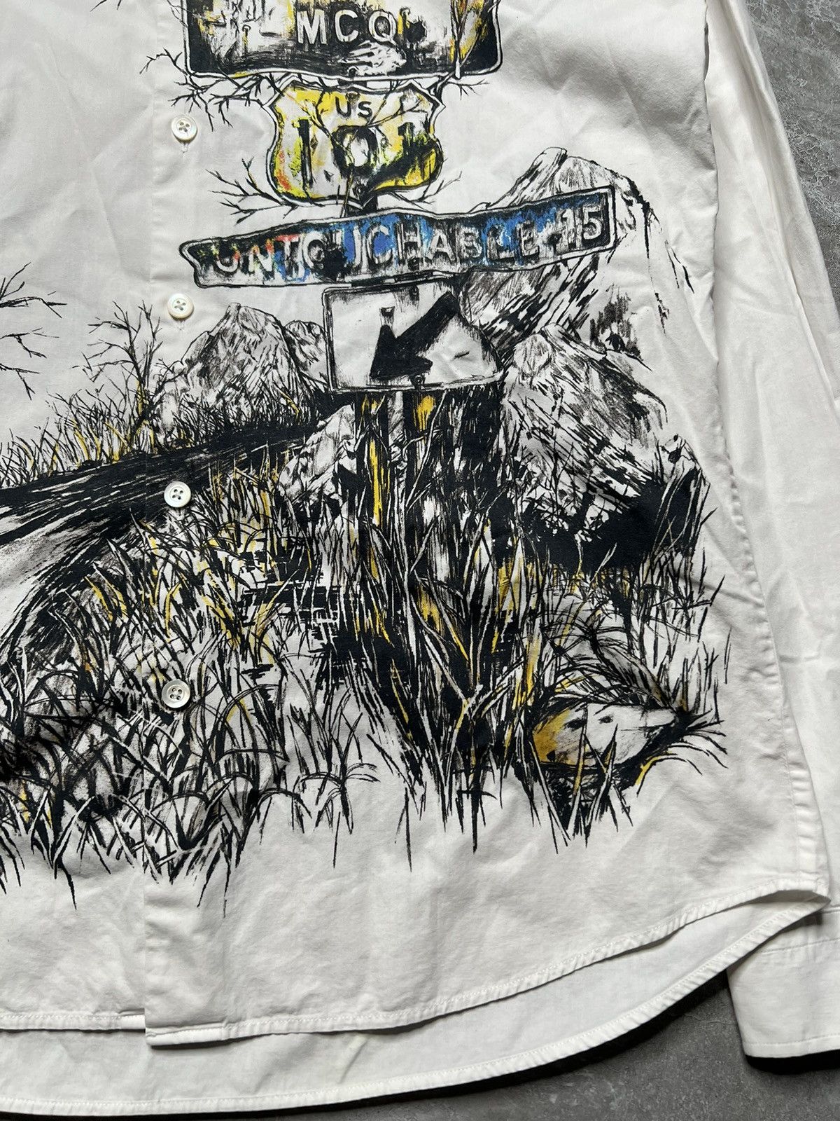 McQ Alexander McQueen MCQ by Alexander Mcqueen Printed Buttondown Shirt Size US S / EU 44-46 / 1 - 4 Thumbnail