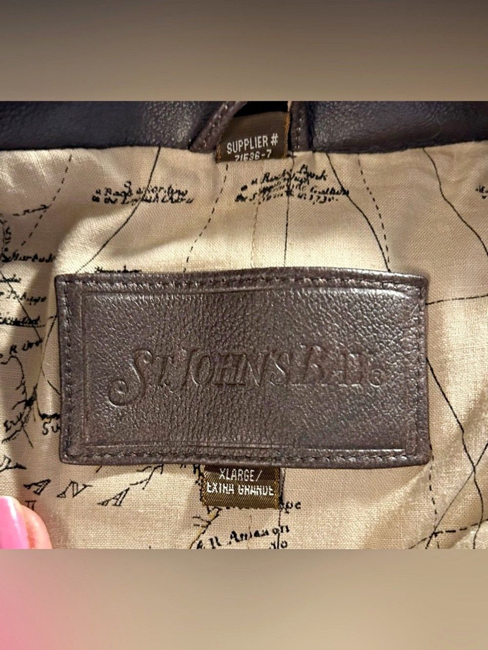 St. Johns Bay Vintage 90s St Johns Bay Mens Brown Leather Bomber Jacket Size US XL / EU 56 / 4 - 7 Thumbnail