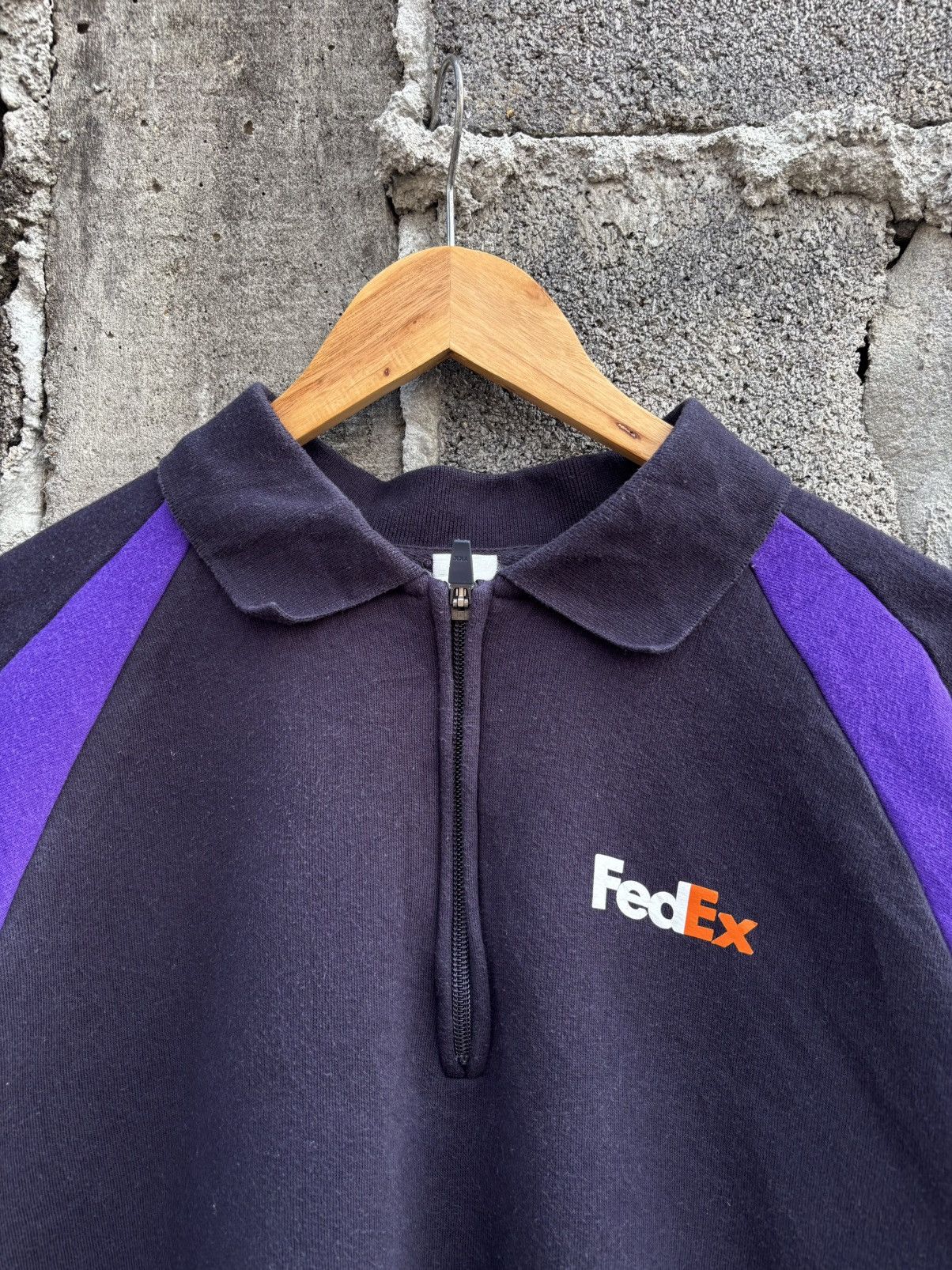 Vintage Fedex Uniform Half Zip Sweatshirt Size US L / EU 52-54 / 3 - 6 Thumbnail