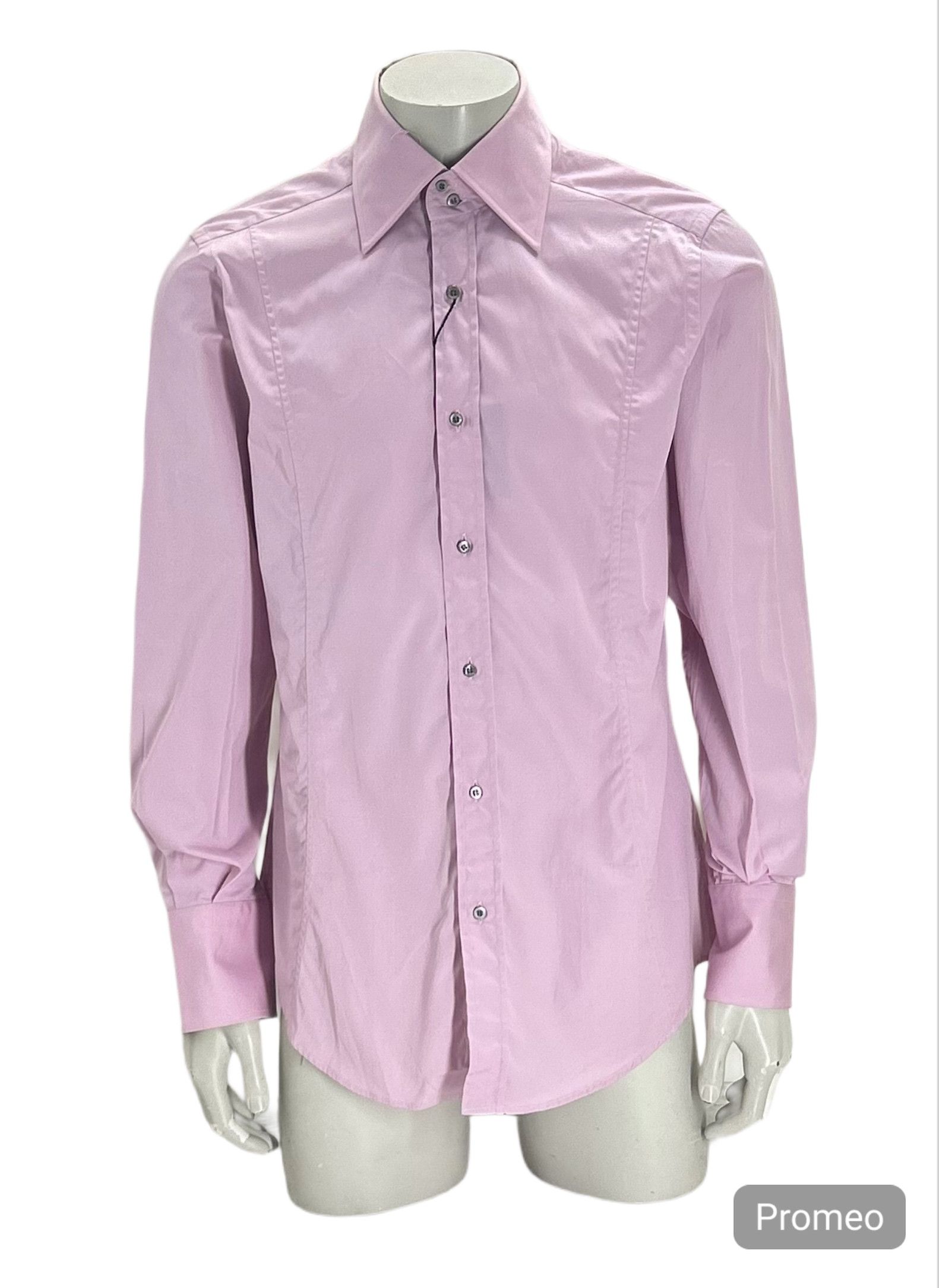 Gucci Gucci Pink Slim Fit Darted Shirt With Double Button Collar Size US L / EU 52-54 / 3 - 1 Thumbnail