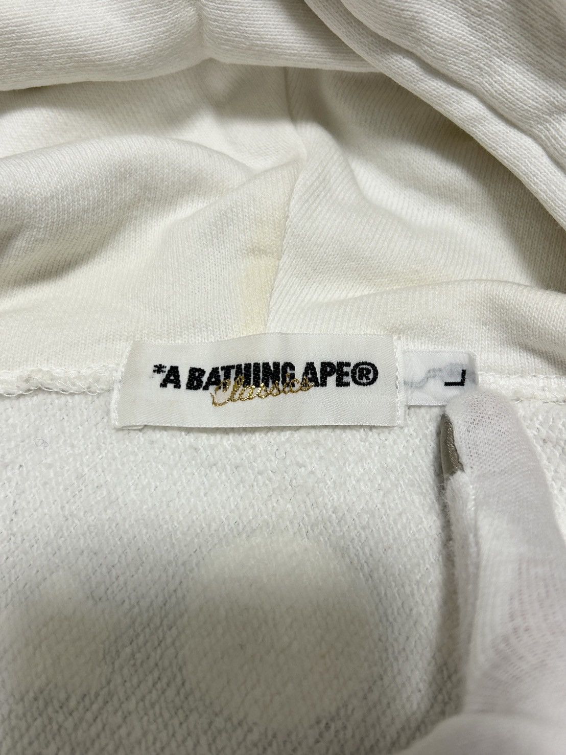 Bape OG Bape White Baby Milo Friends Logo Full Zip Hoodie Size US L / EU 52-54 / 3 - 6 Thumbnail
