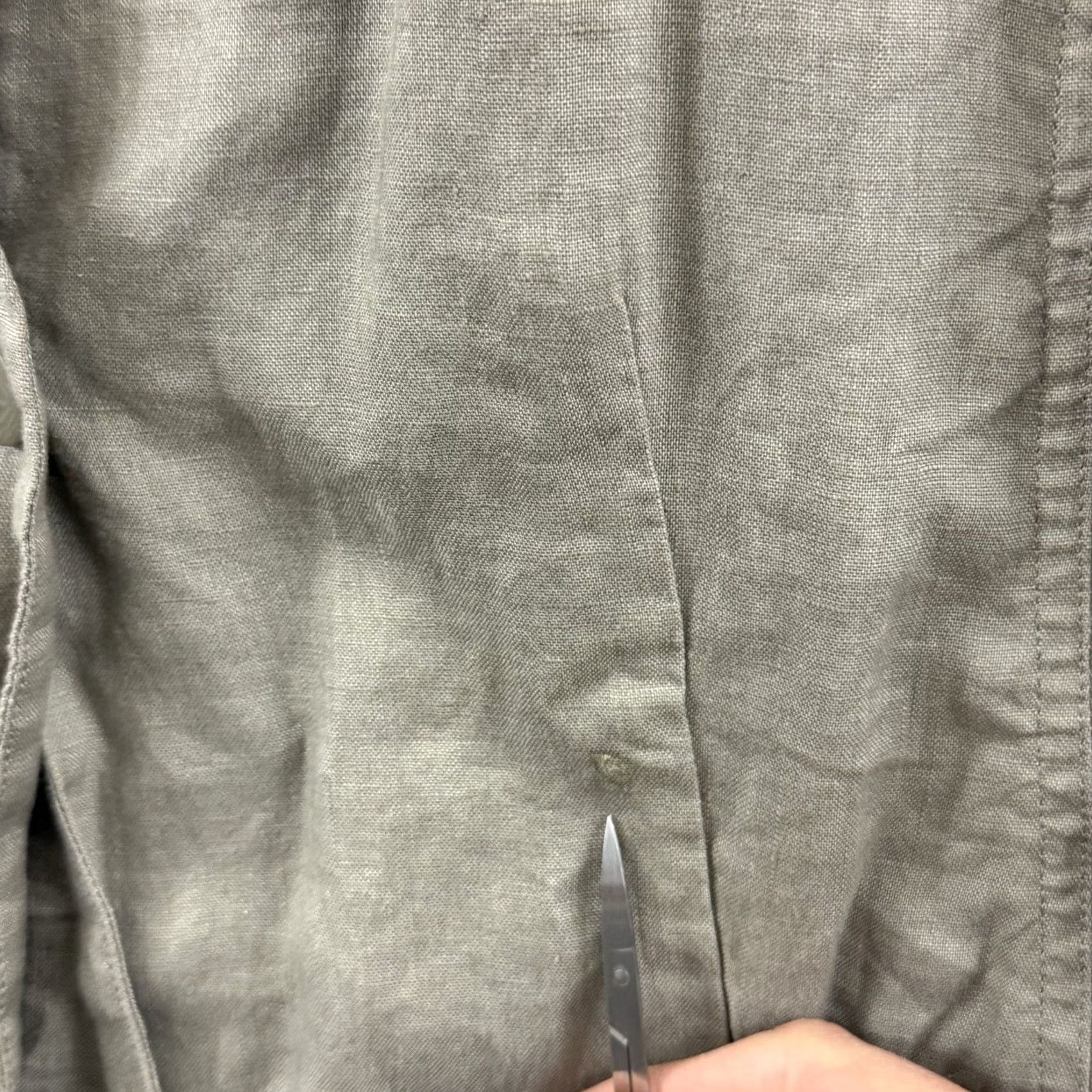Eileen Fisher EILEEN FISHER Jacket Womens Petite Medium Button-Down Linen Double Weave Beige 3/4 Sleeve Vintage No Size M / US 6-8 / IT 42-44 - 6 Thumbnail