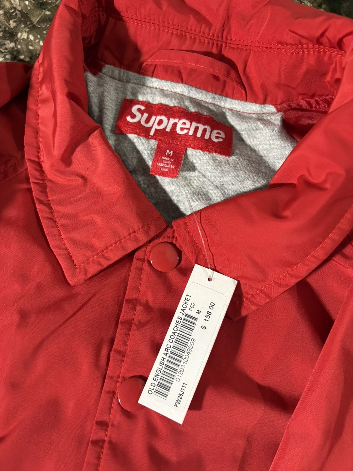 Supreme Supreme f/w25’ Old English Arc Coaches Jacket Size US M / EU 48-50 / 2 - 4 Thumbnail