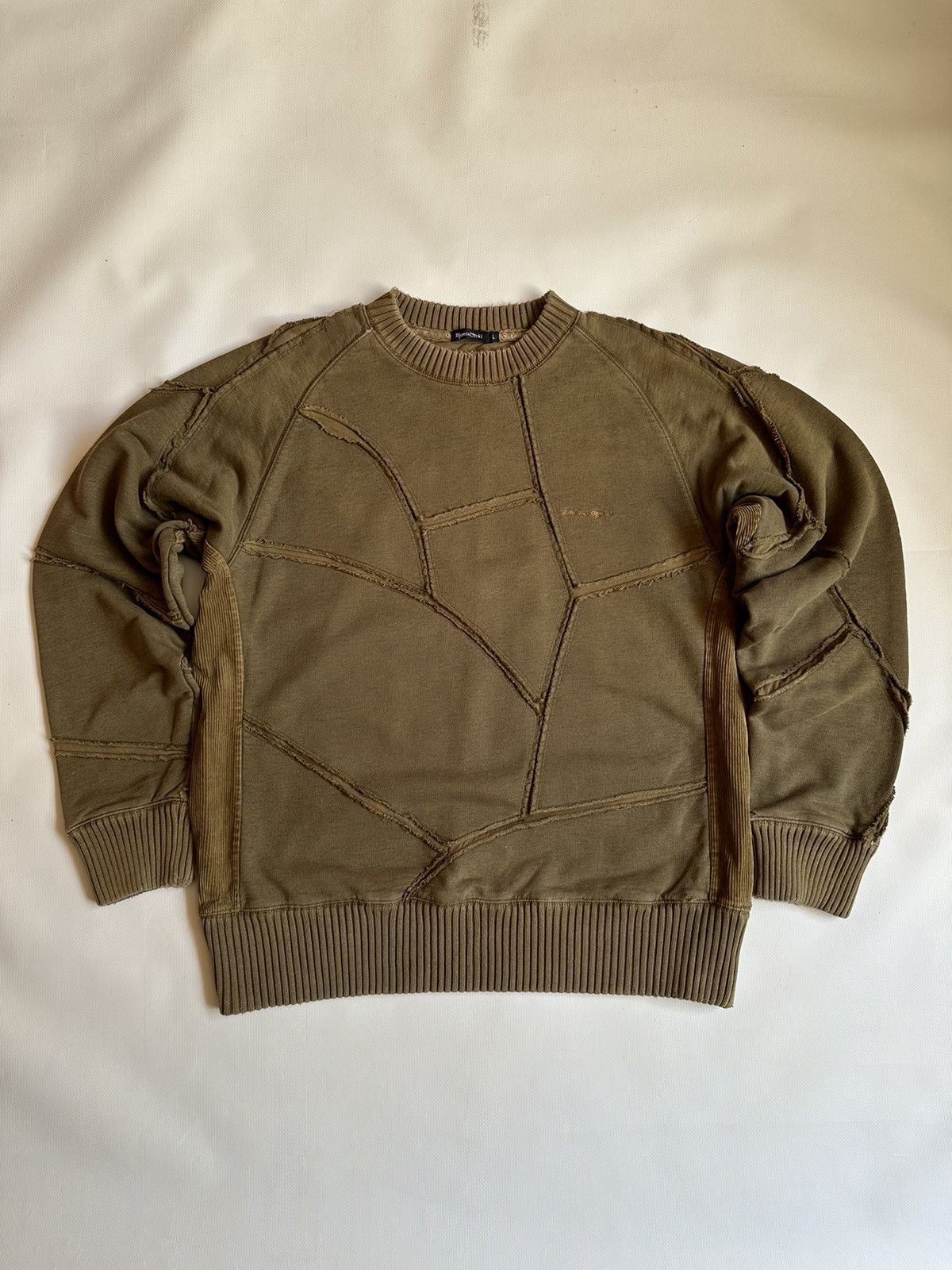 Japanese Brand Etienne Ozeki Patchwork Sweatshirt Size US L / EU 52-54 / 3 - 1 Thumbnail