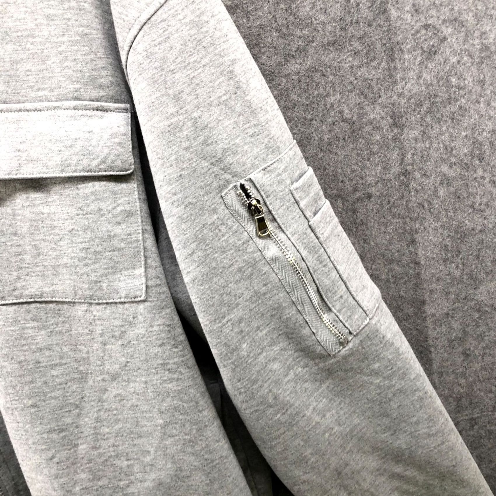 Vintage VINTAGE Weiv LA Zip Utility Sweatshirt Mens XL Bomber Band Collar Chore Work Cotton Gray Size US XL / EU 56 / 4 - 5 Thumbnail