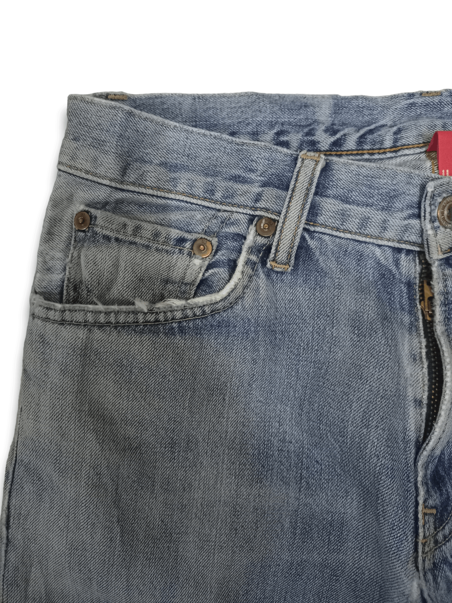 Japanese Brand × Uniqlo Vintage Japanese Uniqlo Blue Wash Distressed Jeans 29x30 Size US 29 - 5 Thumbnail