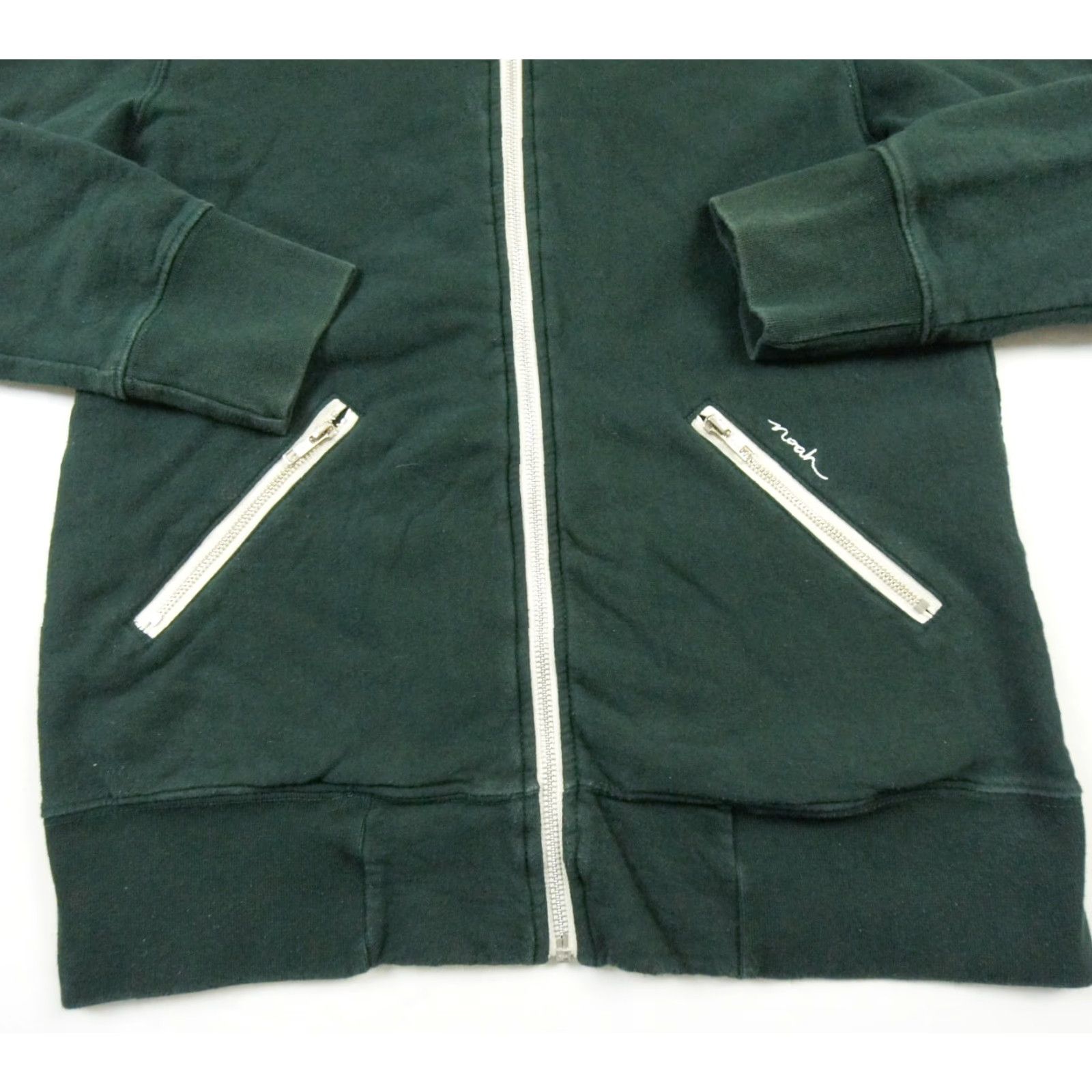 Noah VINTAGE NOAH Mens Hoodie Full Zip Sweatshirt All Seasons Green Fleece Logo Streetwear Large Size US M / EU 48-50 / 2 - 2 Thumbnail